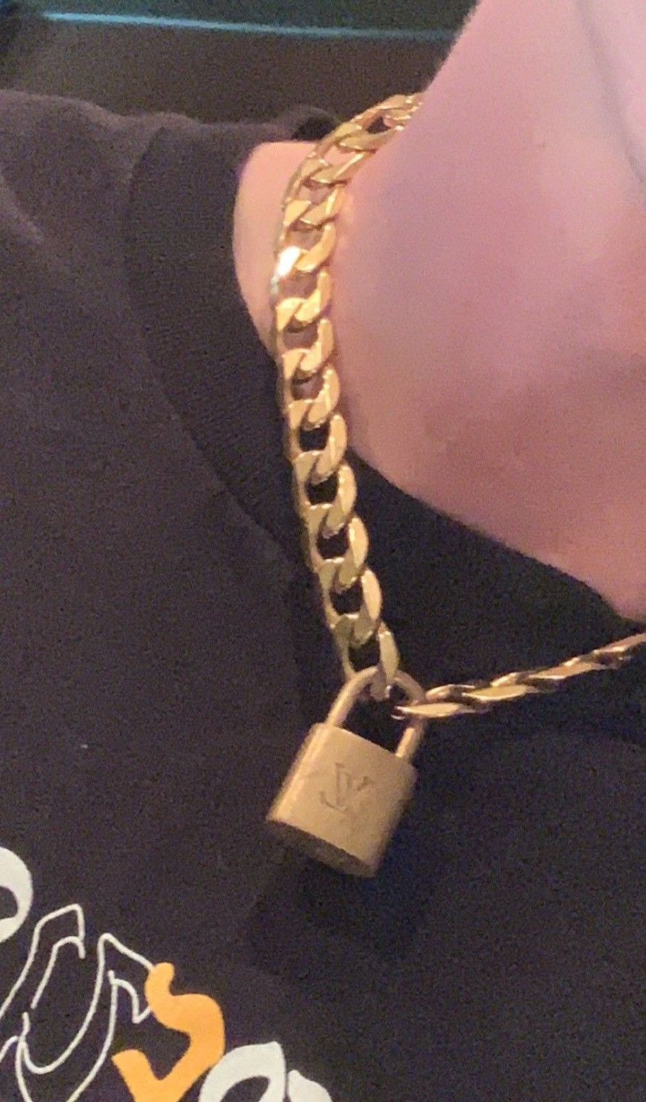 Louis Vuitton Louis Vuitton Lock Chain Necklace Size ONE SIZE - 1 Thumbnail