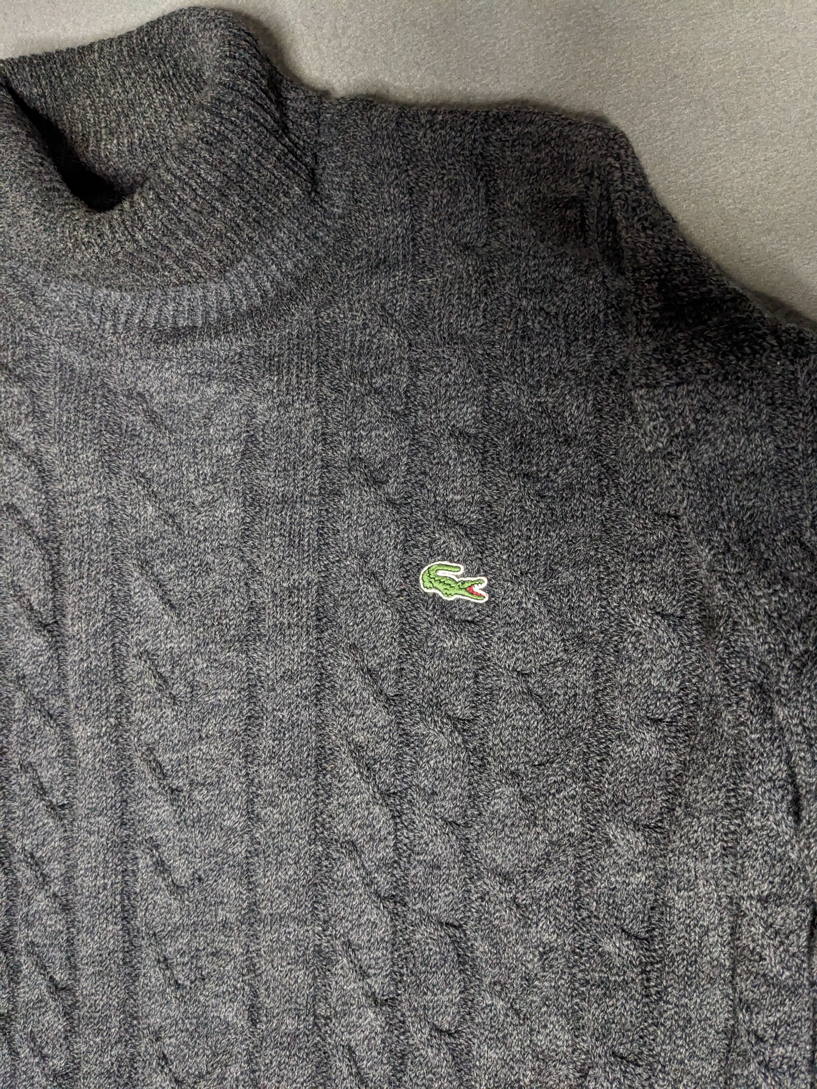 Lacoste VTG 80s Lacoste Wool Cable Knit Turtleneck Sweater Large Size US L / EU 52-54 / 3 - 4 Thumbnail