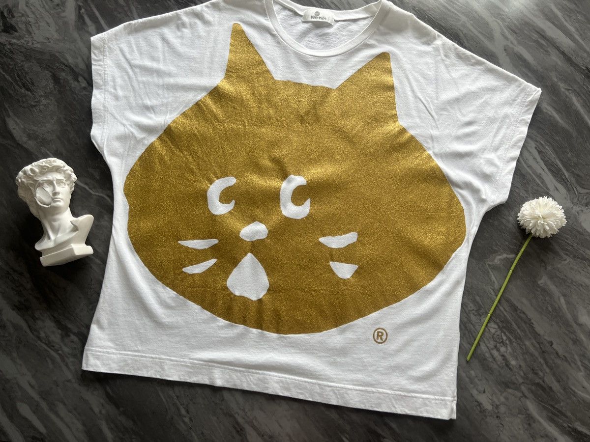 Ne-Net Ne-net : Nya Cat Gold Big Face Logo OVP AOP Size US XL / EU 56 / 4 - 3 Thumbnail