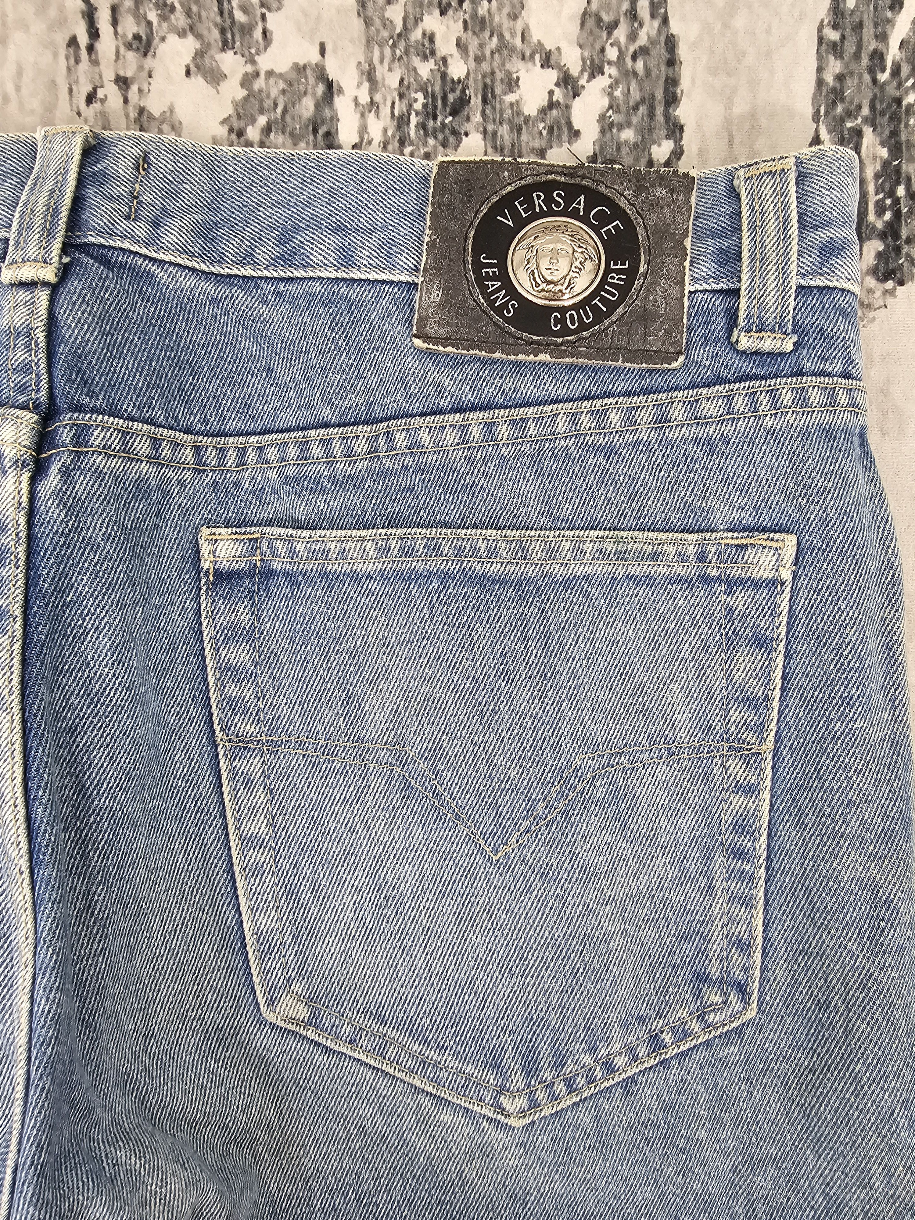 Versace Vintage VERSACE JEANS COUTURE High Rise Stain Jeans JB0294 Size US 36 / EU 52 - 7 Thumbnail