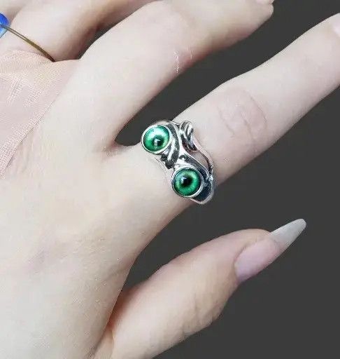 Jewelry Creative Unique Animal Frog Ring Size ONE SIZE - 2 Thumbnail