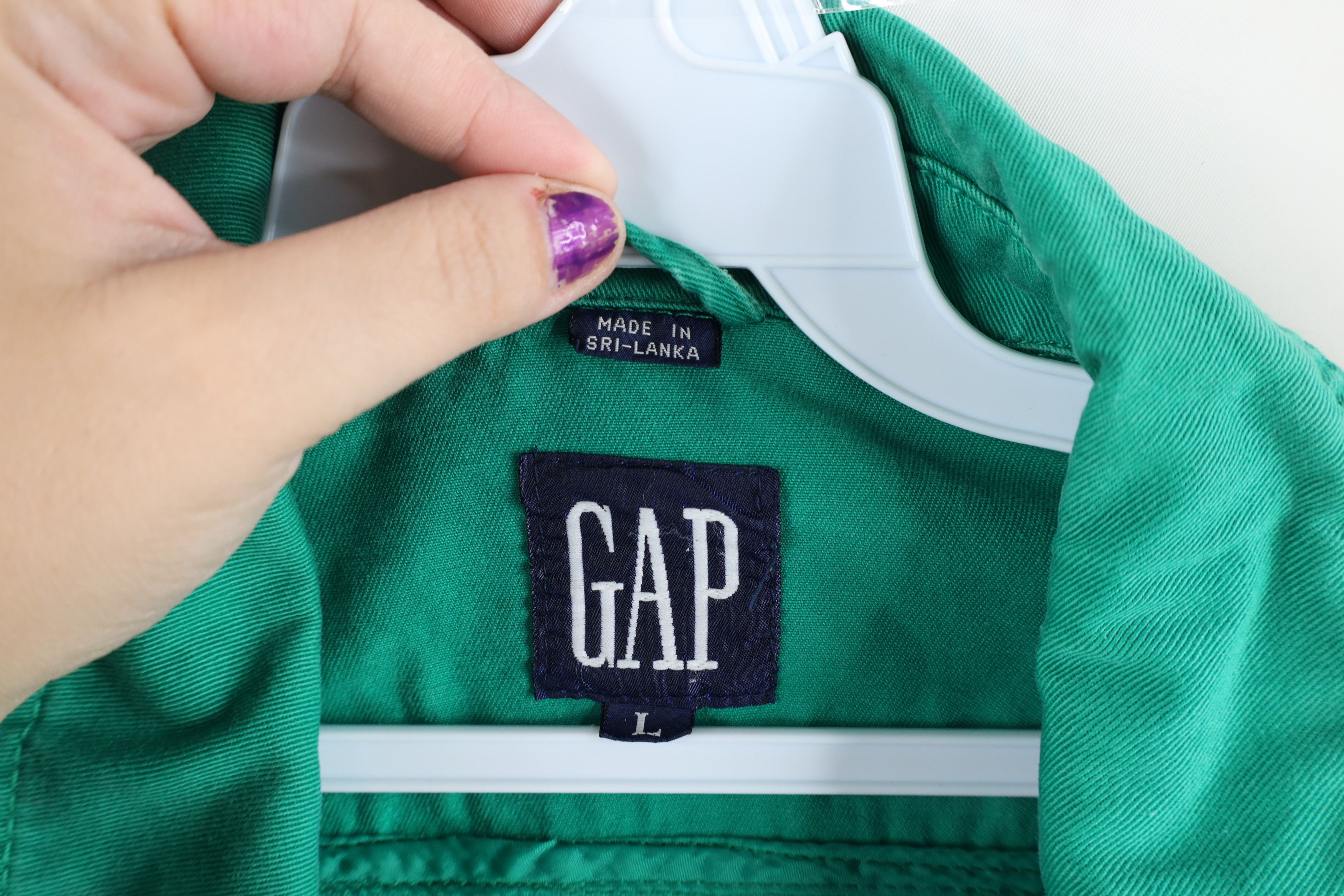 Gap × Vintage Vintage 90s Gap Faded Blank Cotton Canvas Bomber Jacket Size US L / EU 52-54 / 3 - 6 Thumbnail