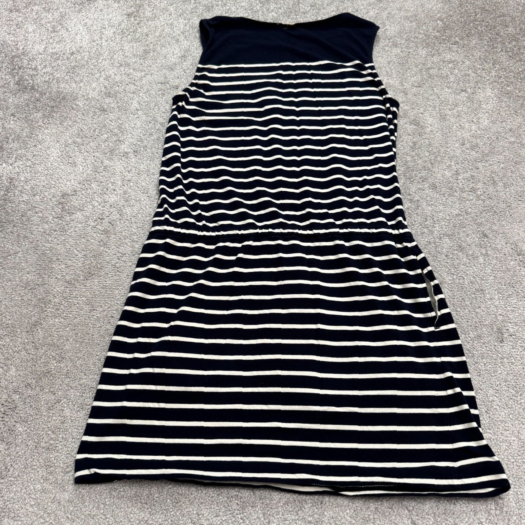 J.Crew VINTAGE J.Crew Women's Tank Dress S Blue Striped Sleeveless Casual Summer Size S / US 4 / IT 40 - 2 Thumbnail