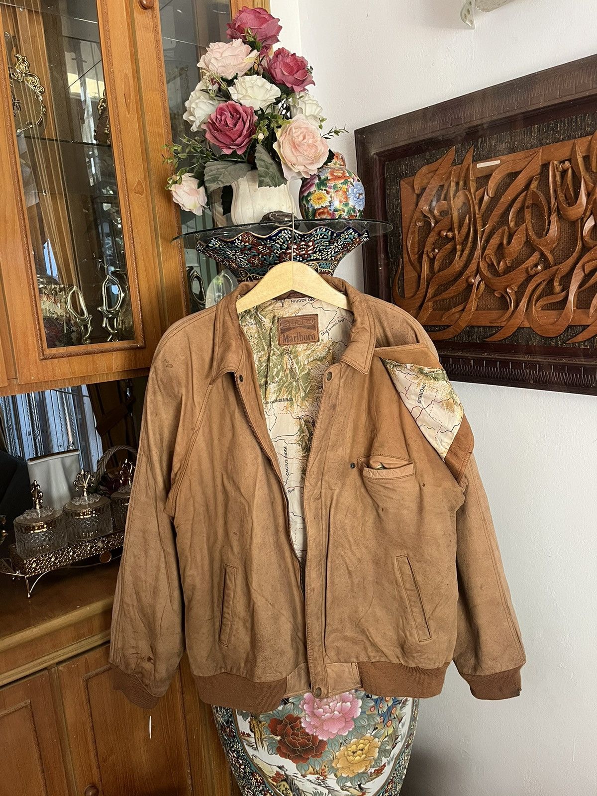 Marlboro Marlboro Vintage Suede Jacket Size US XL / EU 56 / 4 - 1 Thumbnail