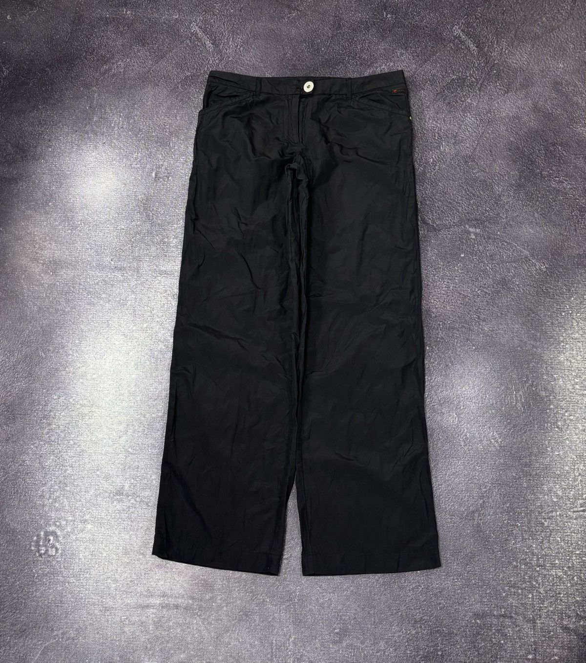 Versace Vintage Versace Sport Women’s Rare Black Baggy Nylon Pants Size 32" / US 10 / IT 46 - 1 Thumbnail