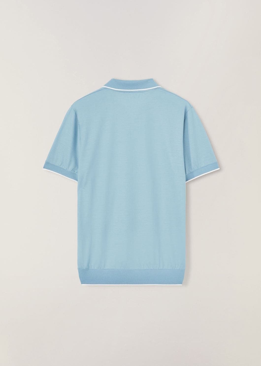 Loro Piana o1w1db10125 FAN4593 Buttonless Polo Shirt in Light Blue Size US S / EU 44-46 / 1 - 6 Thumbnail
