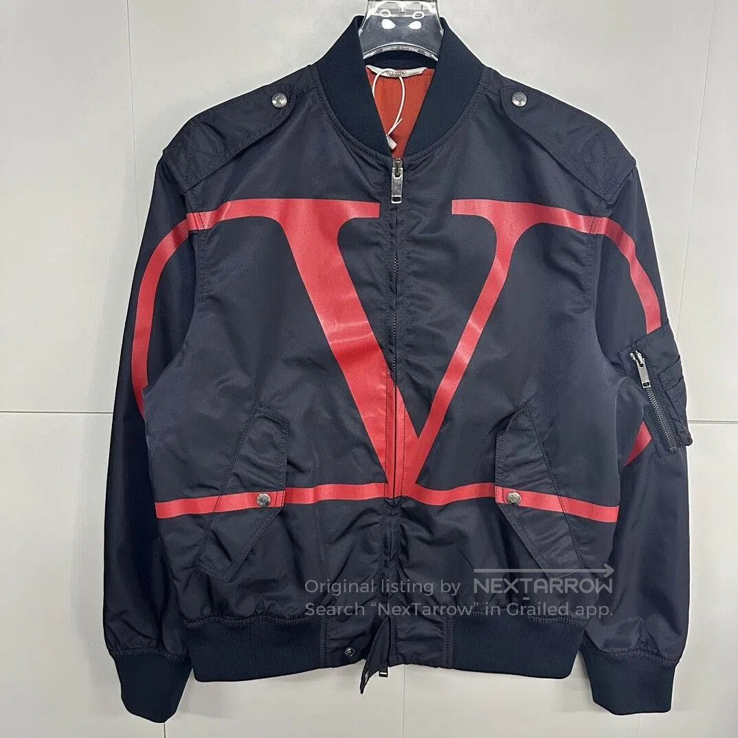 Valentino valentino classic big logo baseball jacket. Size US L / EU 52-54 / 3 - 1 Thumbnail