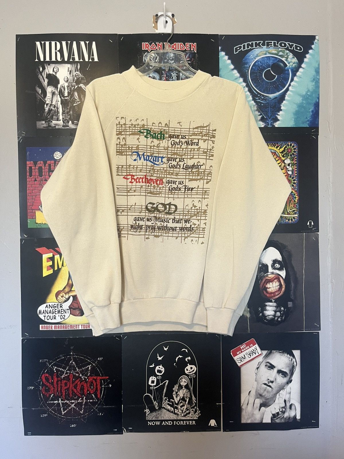 Fruit Of The Loom Vintage 90’s 1995 USA Bach , God music religion Sweatshirt Size US XL / EU 56 / 4 - 1 Thumbnail