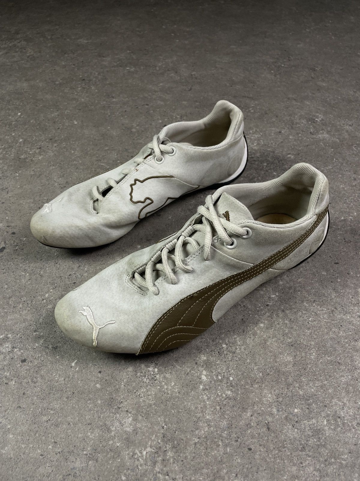 Puma × Vintage Vintage Y2K Puma Leather Big Logo Sneakers Size US 7.5 / EU 40-41 - 1 Thumbnail