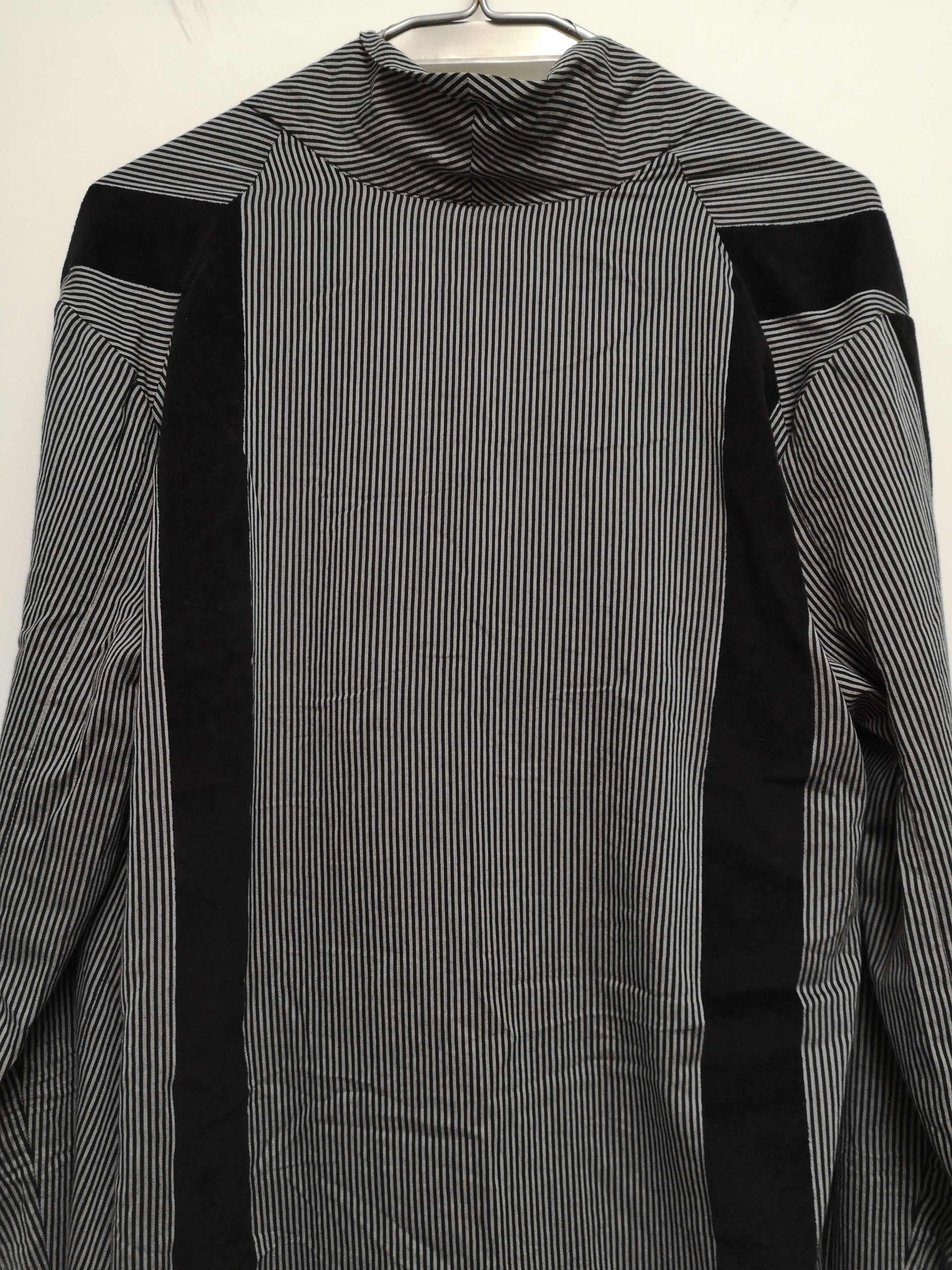 Damir Doma Stripe Shawl Collar Tie Side Shirt Size US S / EU 44-46 / 1 - 7 Thumbnail