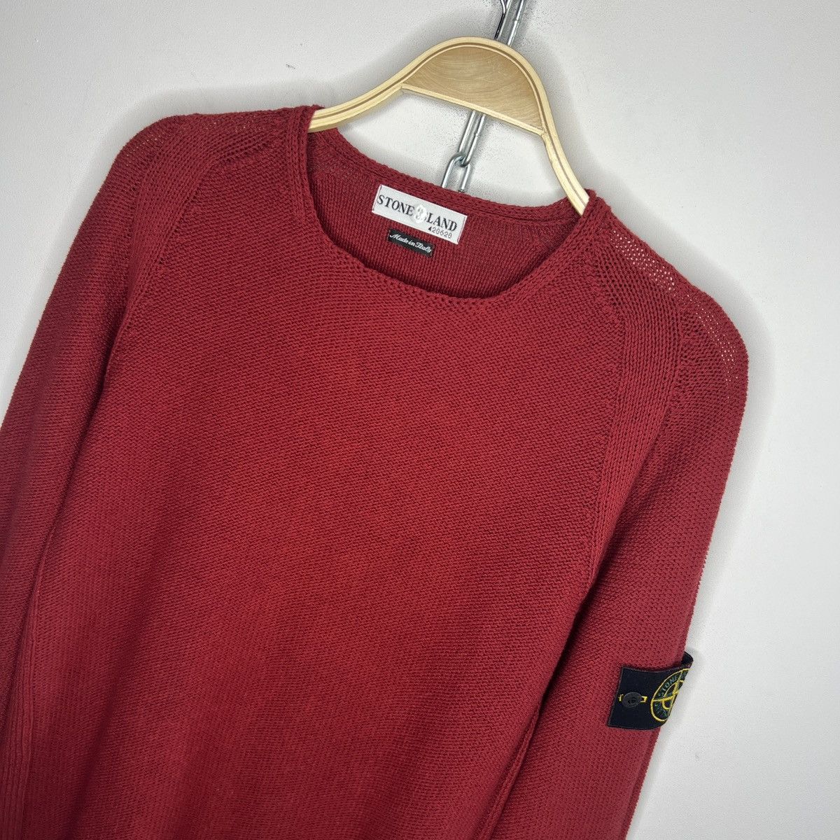 Stone Island Stone Island Vintage 90s Y2K Jumper Sweater Knitted Red Size US M / EU 48-50 / 2 - 4 Thumbnail