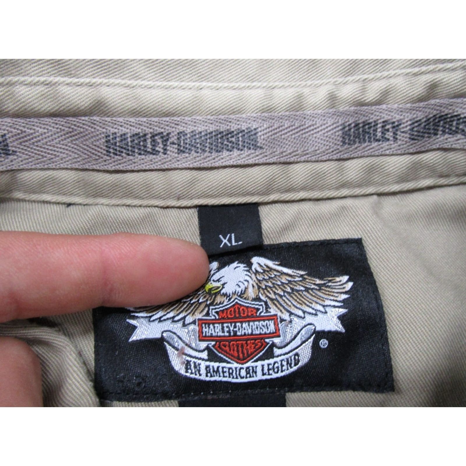 Harley Davidson Harley-Davidson Button Up Embroidered Short Sleeve Logo Biker XL Shirt Mens Casual Cotton Beig​e Embroidered Pockets Button-Down Collared Vintage No Size US 36 / EU 52 - 5 Thumbnail