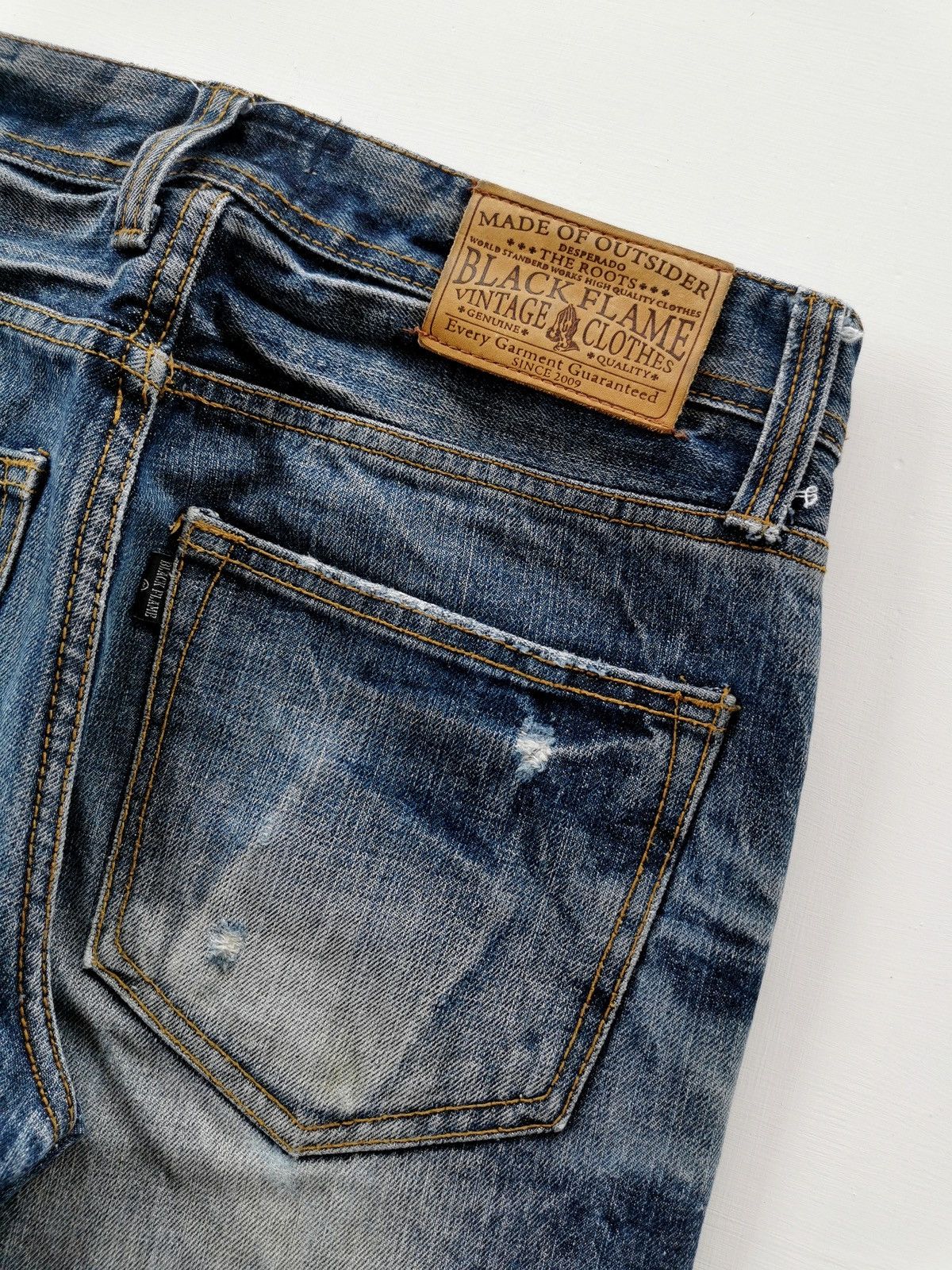 Kapital Black Flame Carpe Diem Selvedge Denim Jeans Size US 32 / EU 48 - 10 Thumbnail