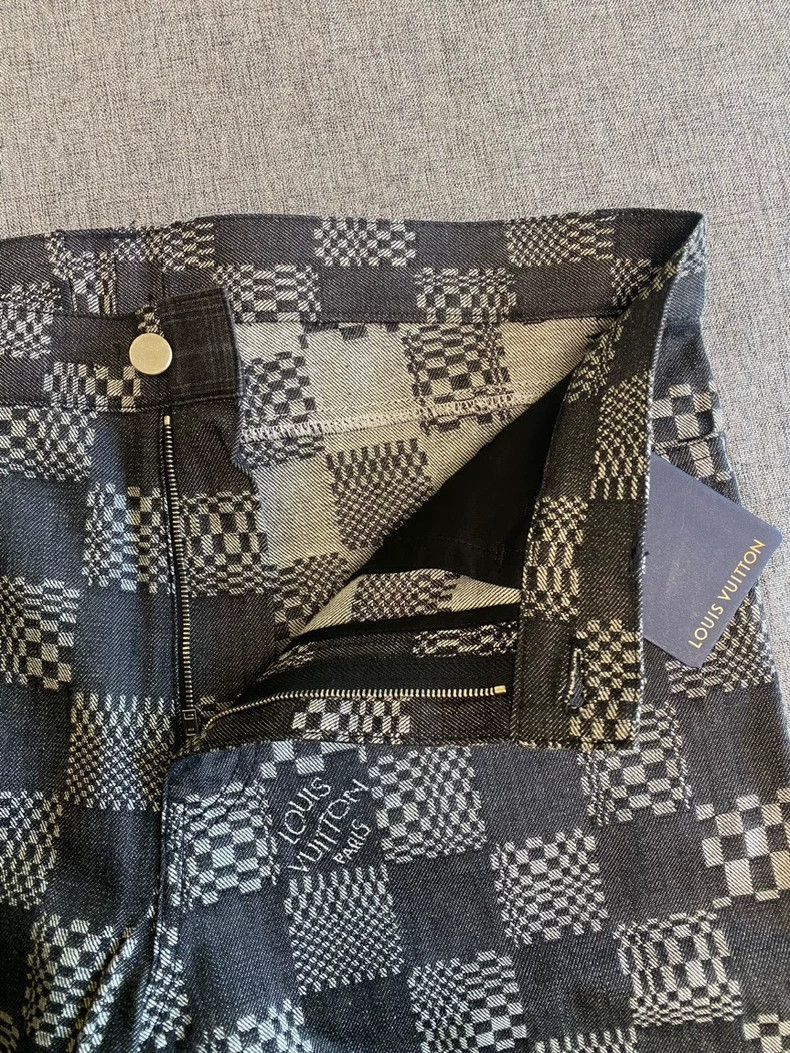 Louis Vuitton Louis Vuitton Gray Checked Mid -2505 Size US 33 - 3 Thumbnail