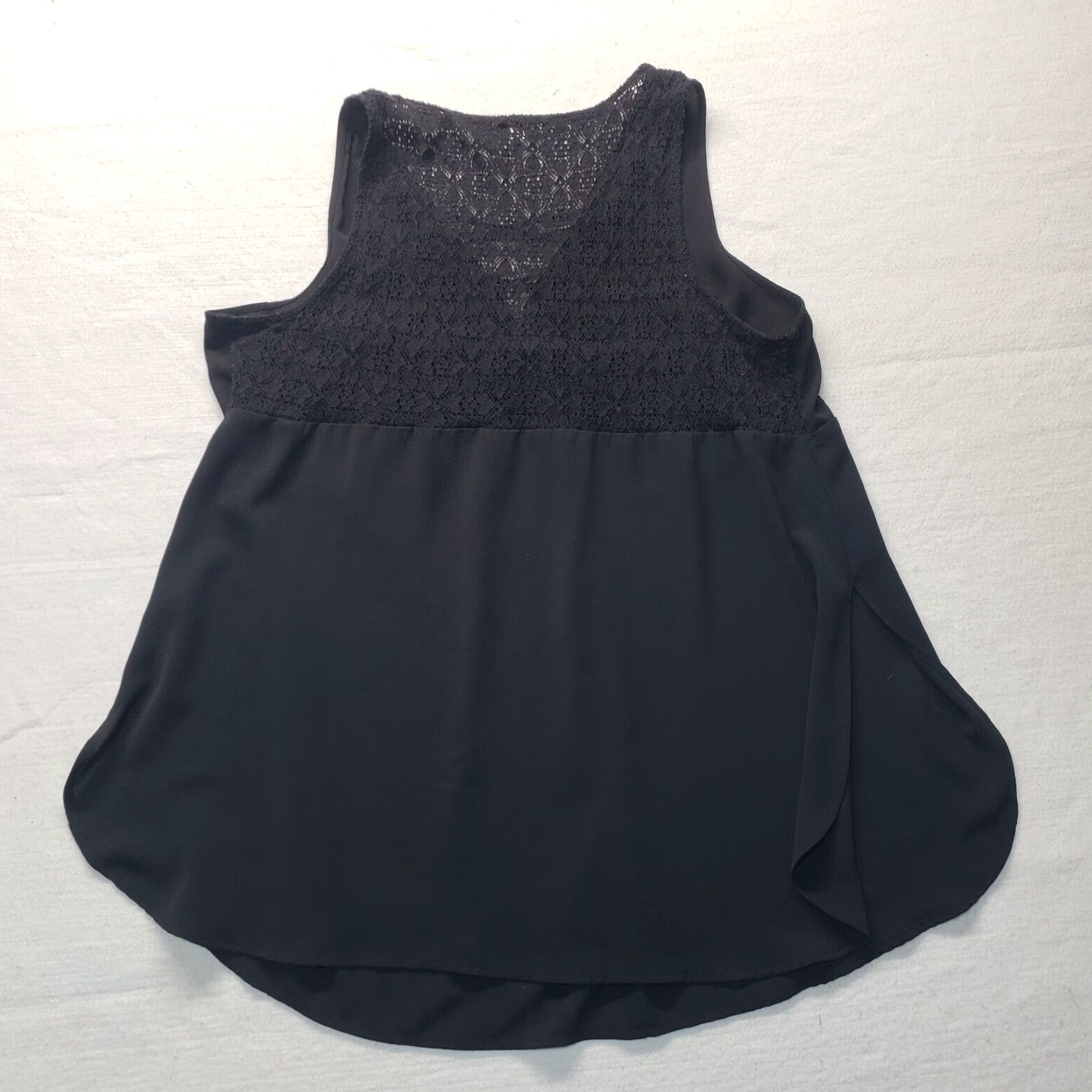 Vintage Free 2 Luv Shirt Tank Top Adult Womens 3X Black Lace Boat Neck Sleeveless Tunic Casual Modern 90s? Size XXL / US 16-18 / IT 52-54 - 7 Thumbnail