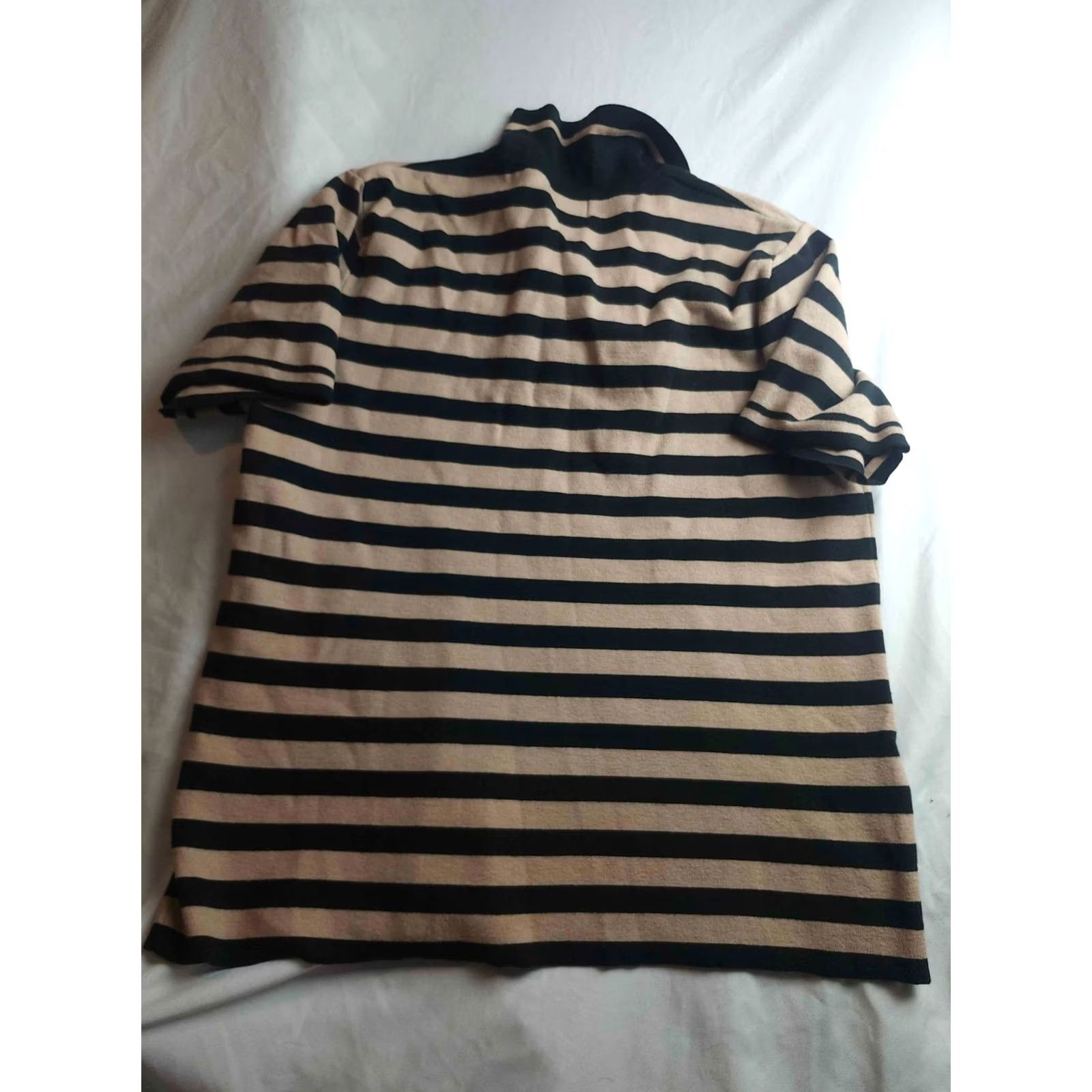 Vintage Tuckernuck Polo Shirt Mens Large Brown Black Striped Short Sleeve Knit Preppy Size US L / EU 52-54 / 3 - 7 Thumbnail