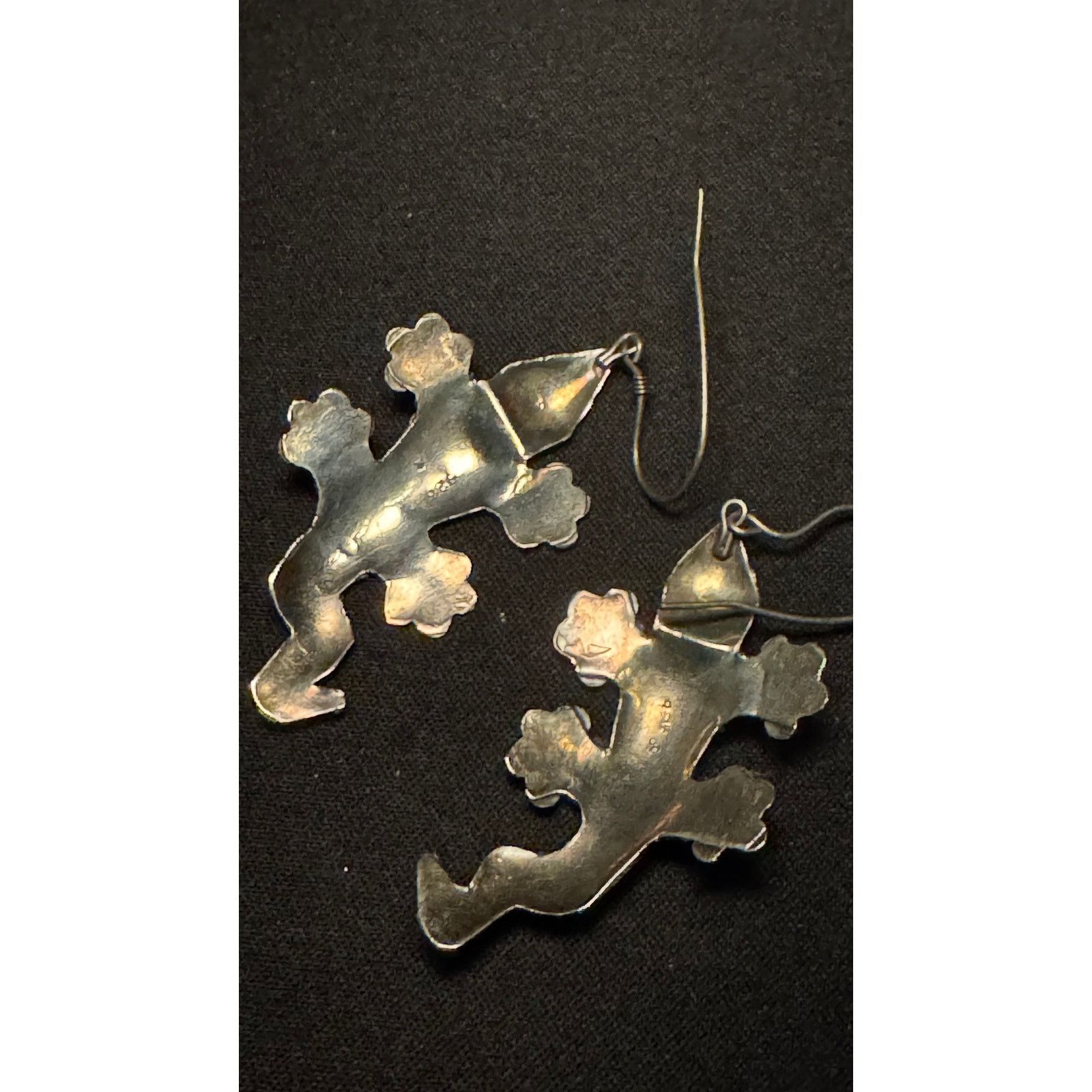 Other Vintage 925 Sterling Silver Alligator Fish Hook Earrings Size ONE SIZE - 4 Thumbnail