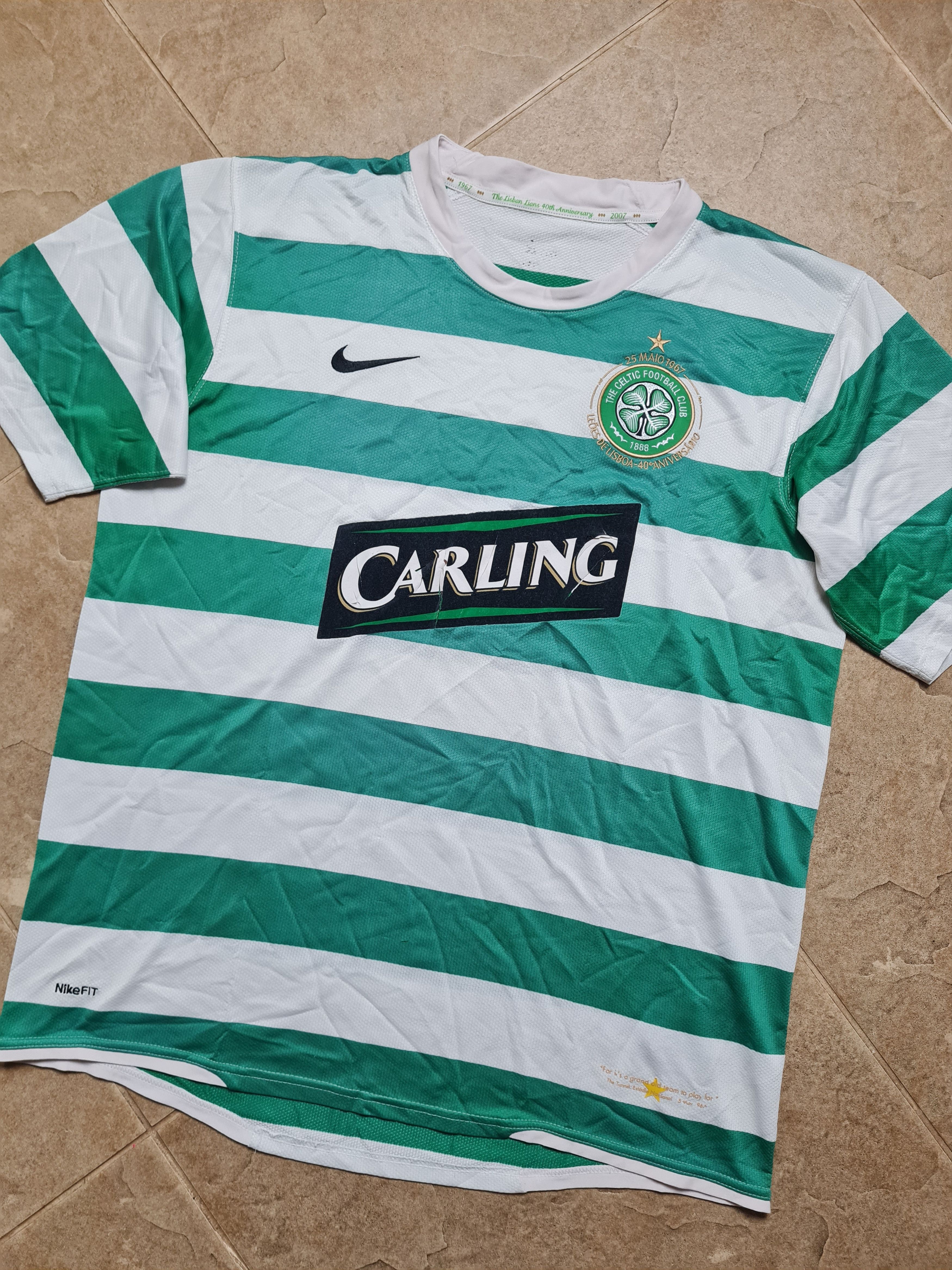 Nike CELTIC SCOTLAND 2007/2008 HOME FOOTBALL SHIRT JERSEY NIKE Size US L / EU 52-54 / 3 - 1 Thumbnail