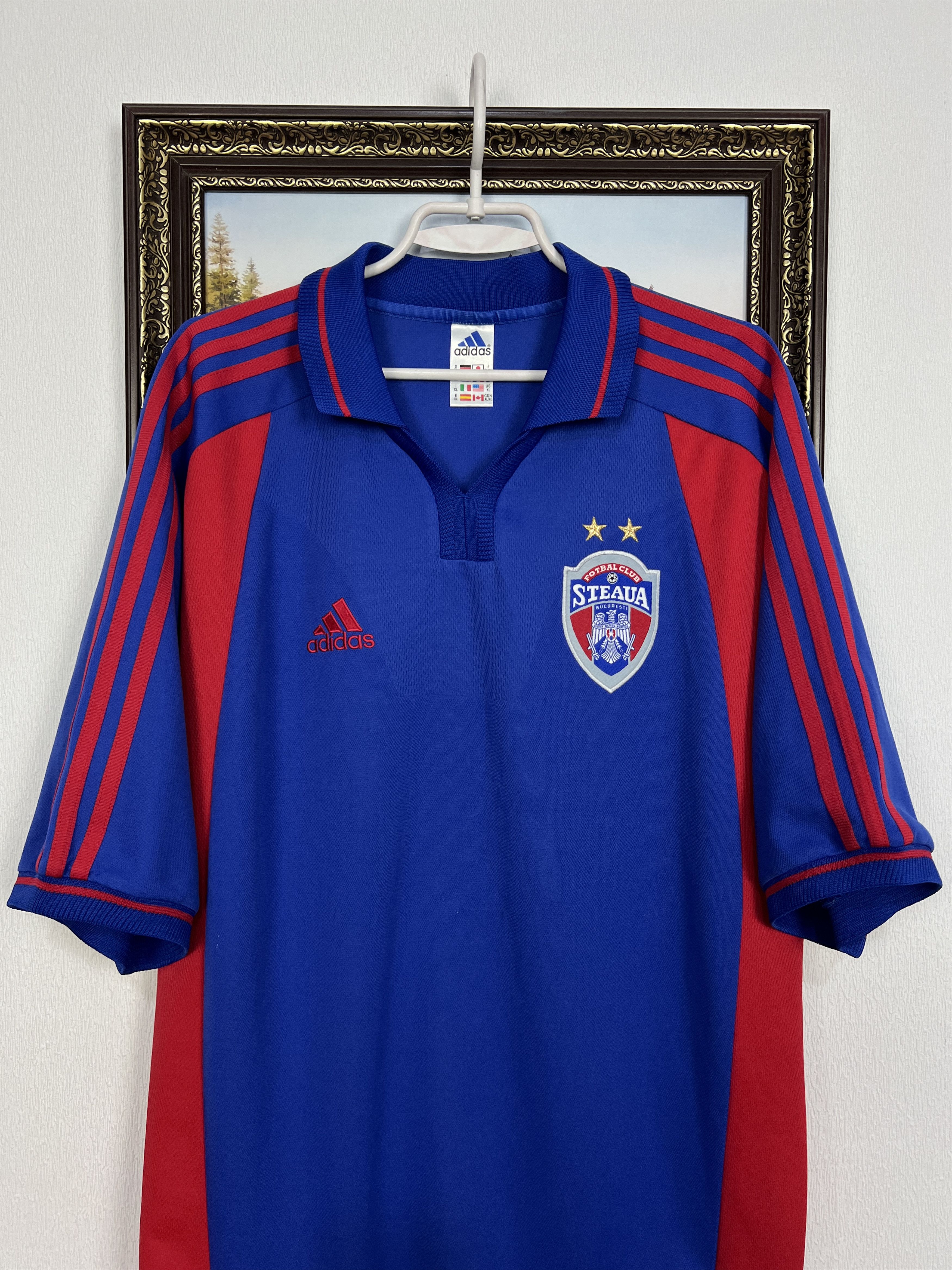 Adidas CSA Steaua Bucuresti football shirt 2000 Soccer Adidas Size US XL / EU 56 / 4 - 3 Thumbnail