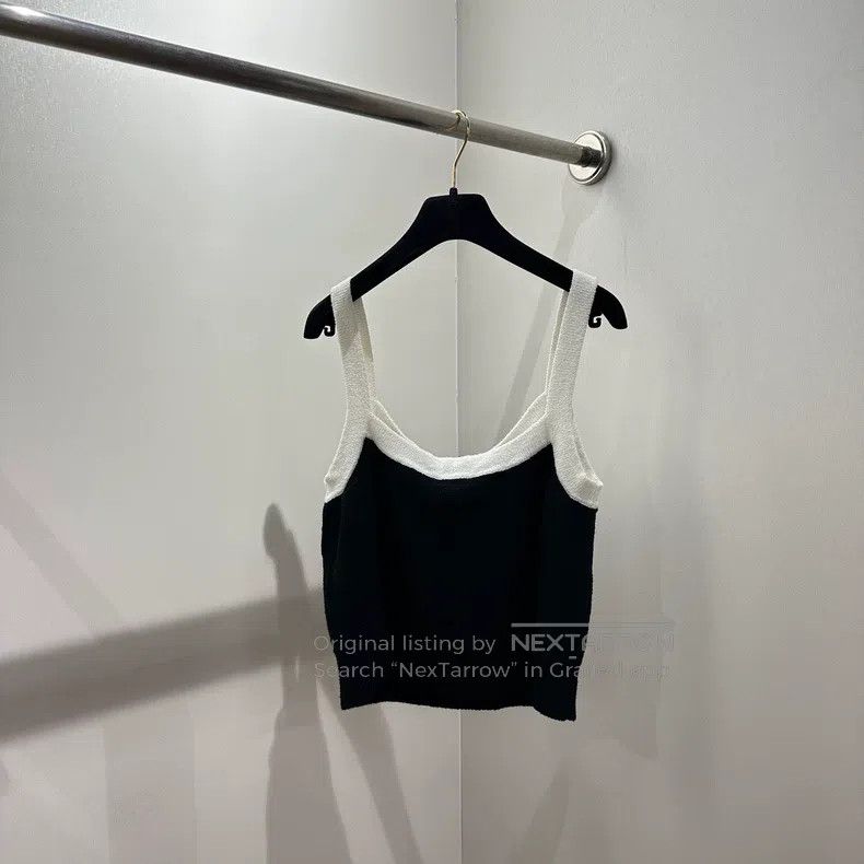 Chanel Chanel Black and white Logo towel cotton suspender Size S / US 4 / IT 40 - 2 Thumbnail