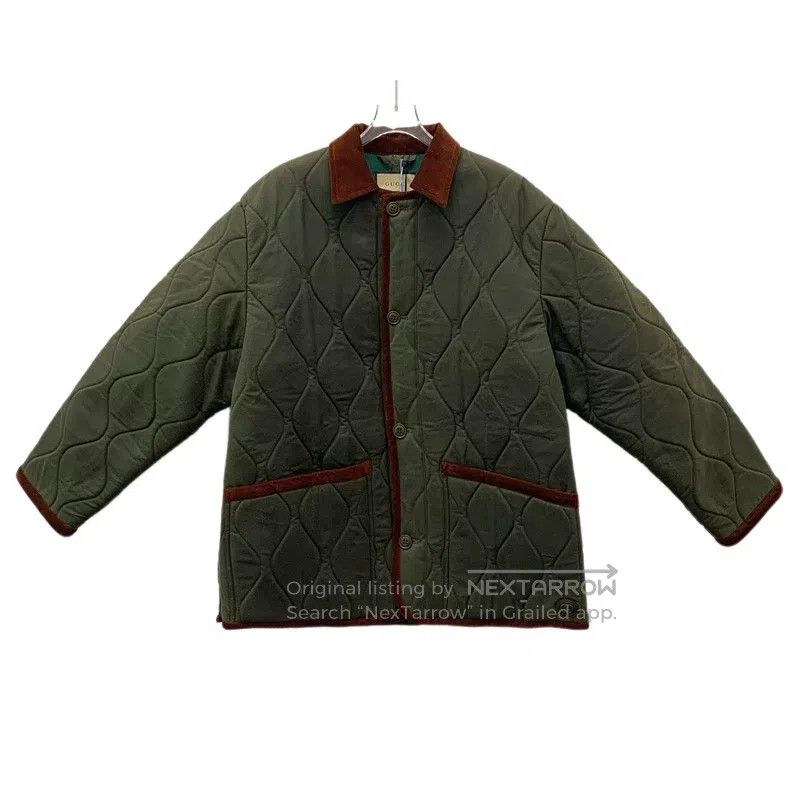 Gucci Gucci Army green diamond check cotton lapel single-breaste Size US S / EU 44-46 / 1 - 1 Thumbnail
