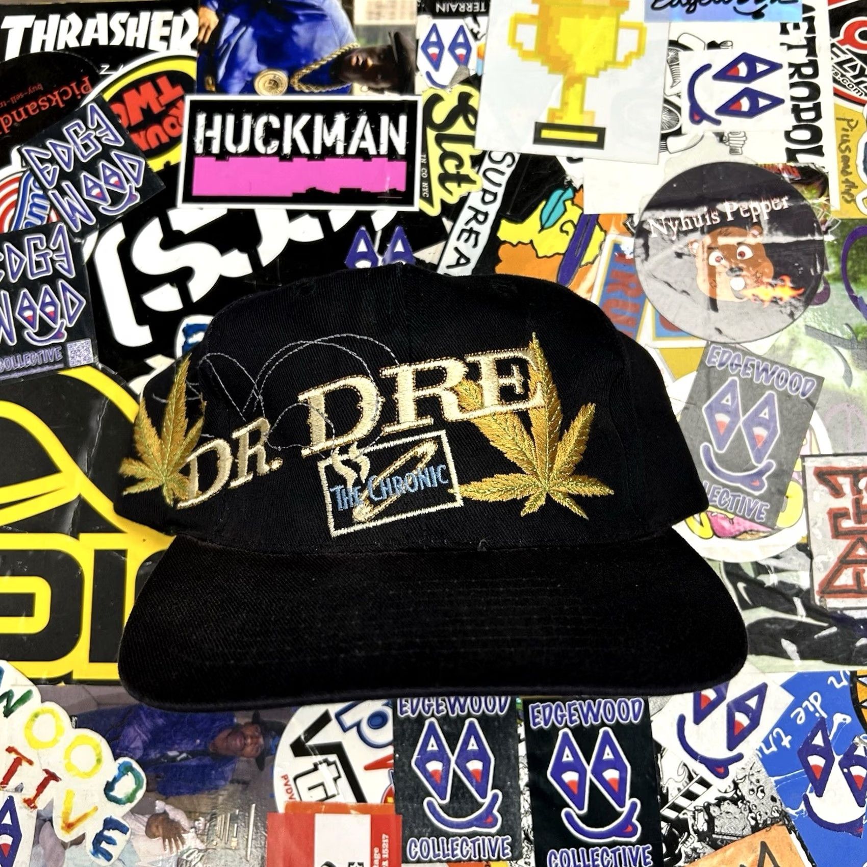 Vintage VINTAGE Dr. Dre The Chronic Rap Album Promo Music SnapBack Hat GEM 1992 90s Unisex Adults Black Adjustable One Size Fits Most Mens Womens Boys Girls Size ONE SIZE - 5 Thumbnail