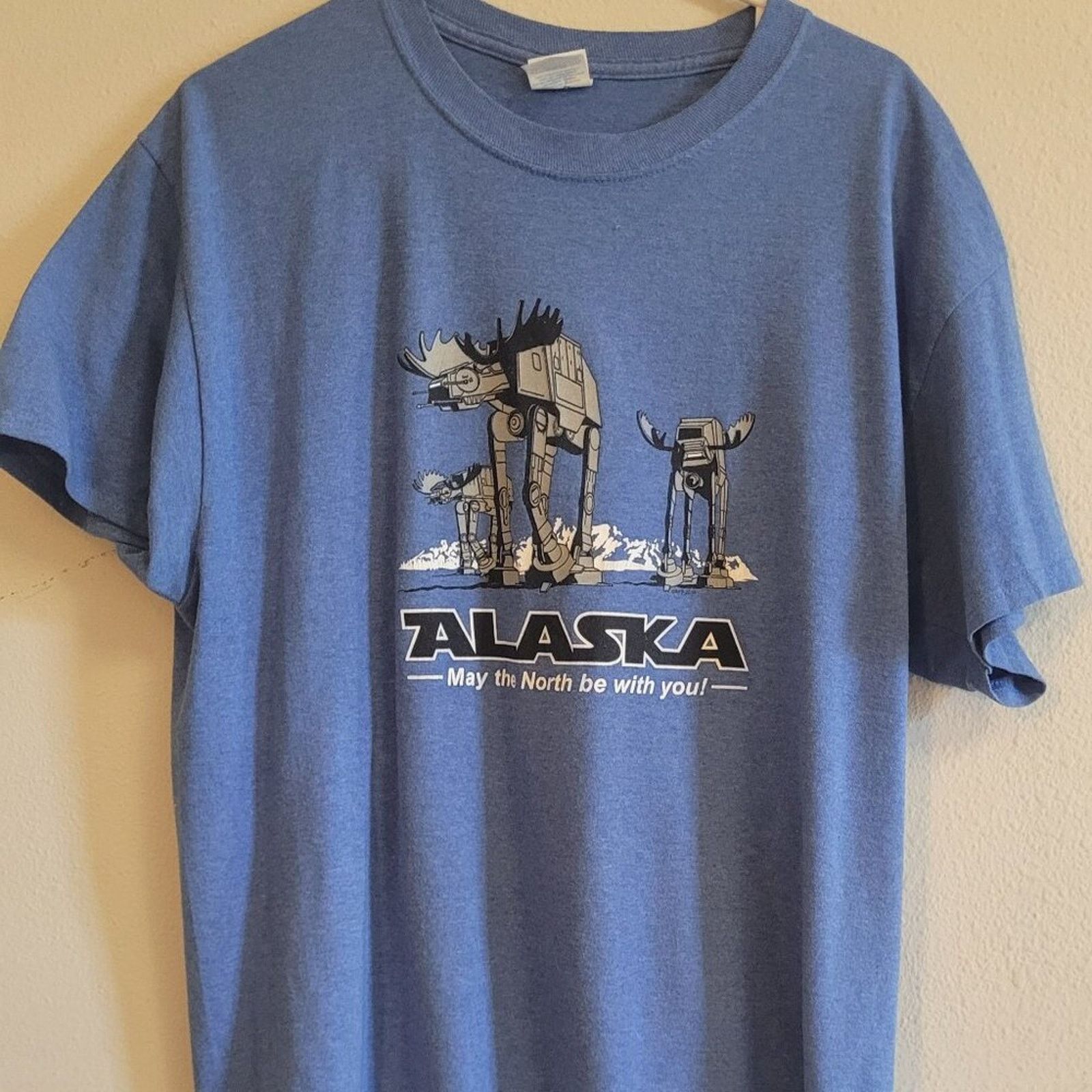 Port & Company Alaska Star Wars Moose T-Shirt May the North Be With You L Size US L / EU 52-54 / 3 - 1 Thumbnail