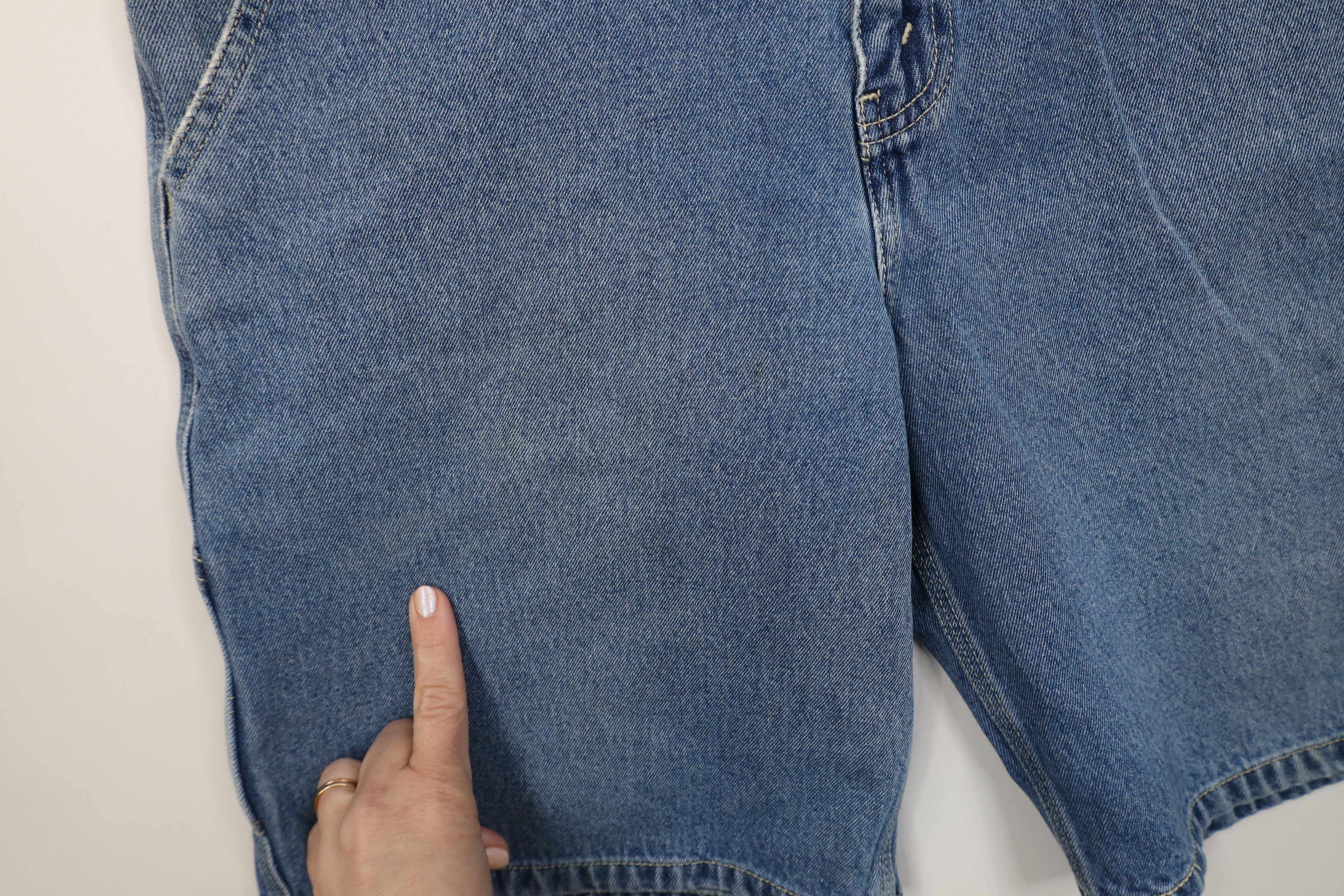 Levi's Vintage Y2K 2002 Dungaree Denim Jean Shorts Jorts Blue Size US 31 - 5 Thumbnail