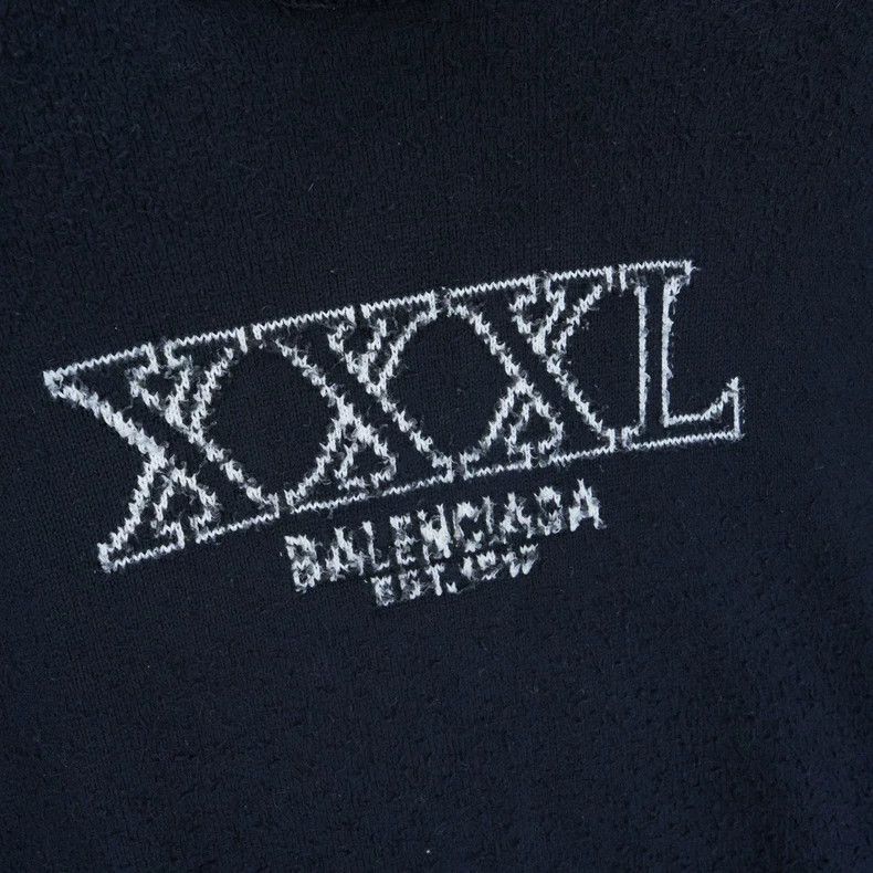 Balenciaga Balenciaga 3XL Sanding Destruction Turtleneck Sweater Navy Size US L / EU 52-54 / 3 - 3 Thumbnail