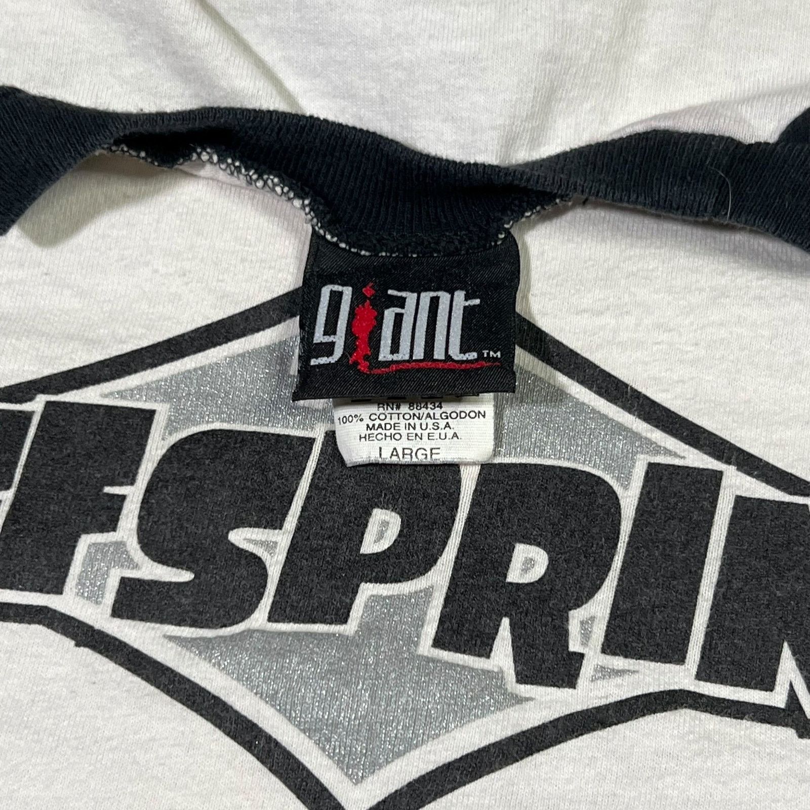 Band Tees × Giant × Vintage Vintage 90s GIANT The Offspring two tone band tee (L) Size US L / EU 52-54 / 3 - 6 Thumbnail