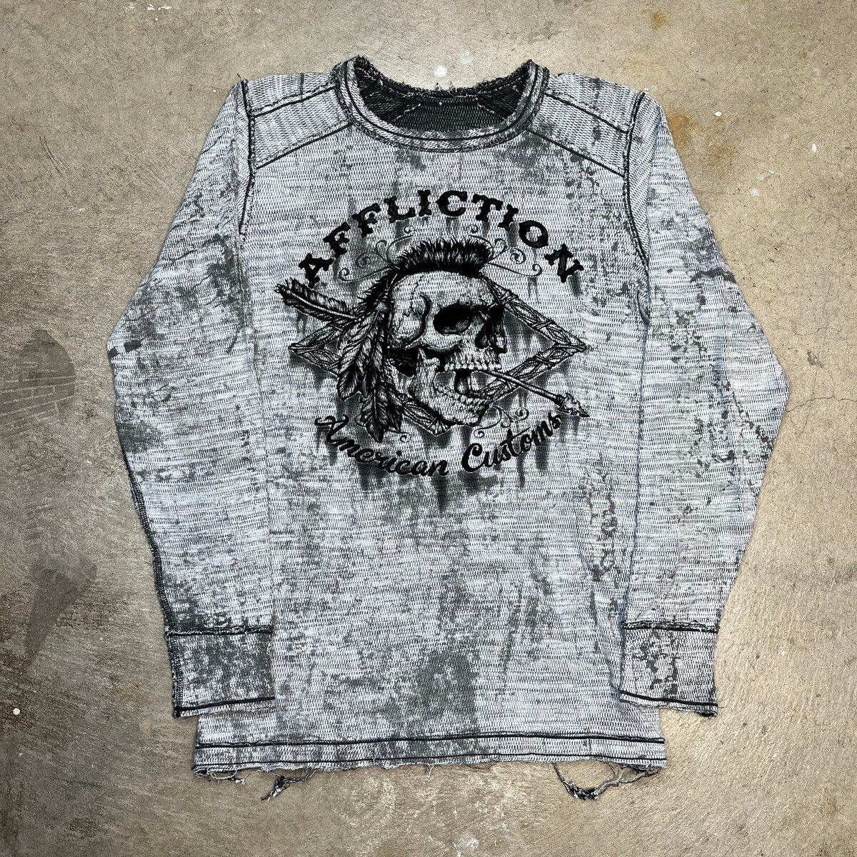 Vintage Affliction Thermal Reversible Skull Indian American Customs Size US L / EU 52-54 / 3 - 1 Preview