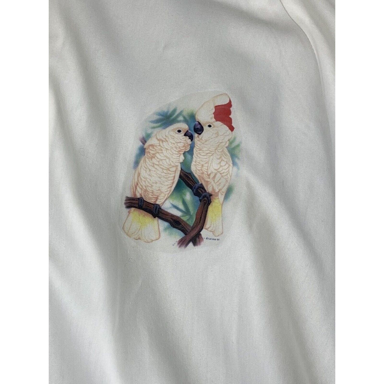Auburn Sportswear VTG Auburn White Snap Button Jacket Cockatoo Bird Tropical Size US XL / EU 56 / 4 - 3 Thumbnail