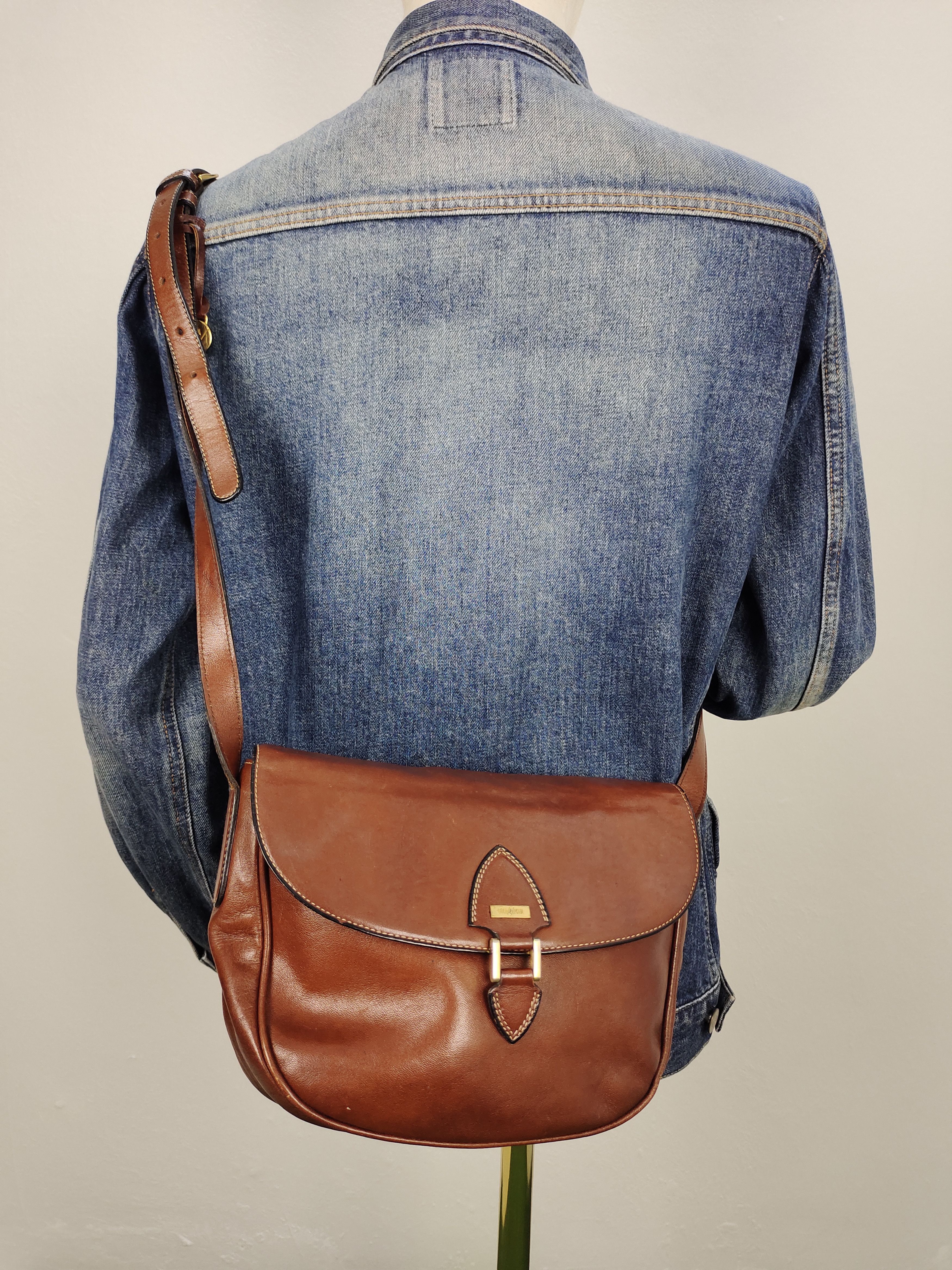 Leather Vintage Gold Pfeil Handmade Patina Leather Sling Bag Size ONE SIZE - 1 Thumbnail