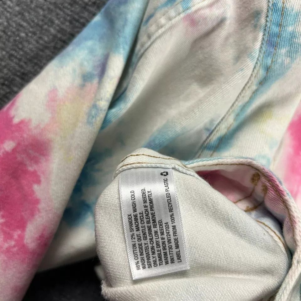 Other Belle + Day Jacket Womens 2 Tie Dye Denim Trucker Biker Size XS / US 0-2 / IT 36-38 - 7 Thumbnail
