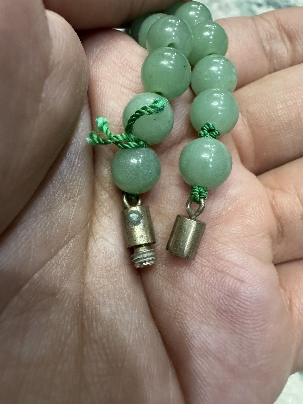 Vintage GREEN JADEITE BEADS NECKLACE Size ONE SIZE - 3 Thumbnail