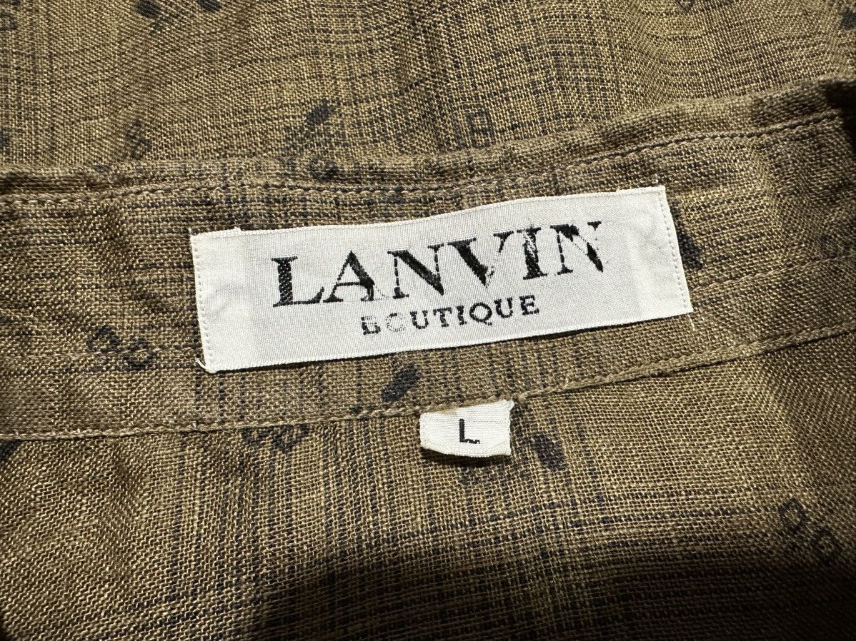 Lanvin 🔥Vintage Lanvin Shirt Long Sleeve Overprinted Size US L / EU 52-54 / 3 - 10 Thumbnail