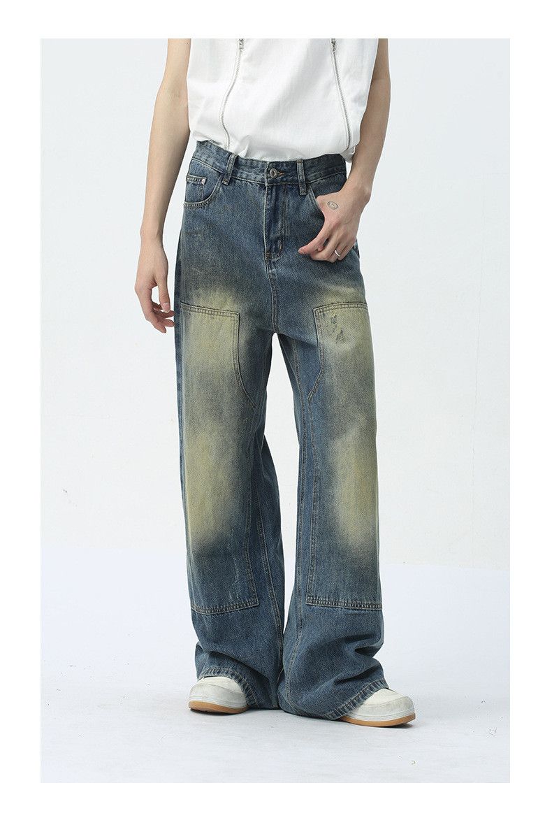 Japanese Brand × Jean Retro street patchwork ripped distressed jeans Size US 32 / EU 48 - 2 Thumbnail
