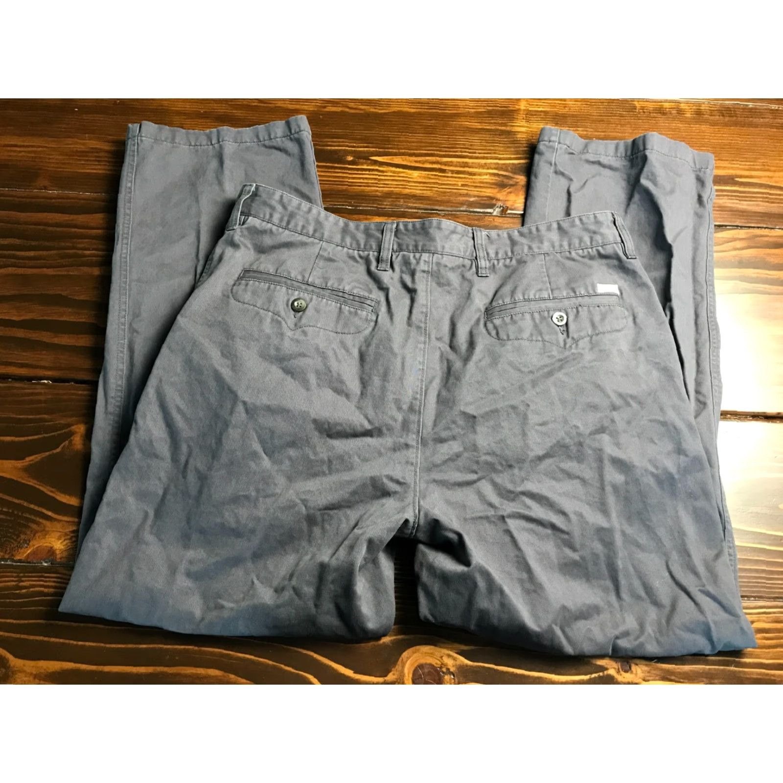 Vintage Woolrich Pants Mens Size 40 Brown 100% Cotton Flat Front Pockets Dress Pants Straight Leg Casual Vintage No (Note: Vintage is No per data) Size US 36 / EU 52 - 2 Thumbnail