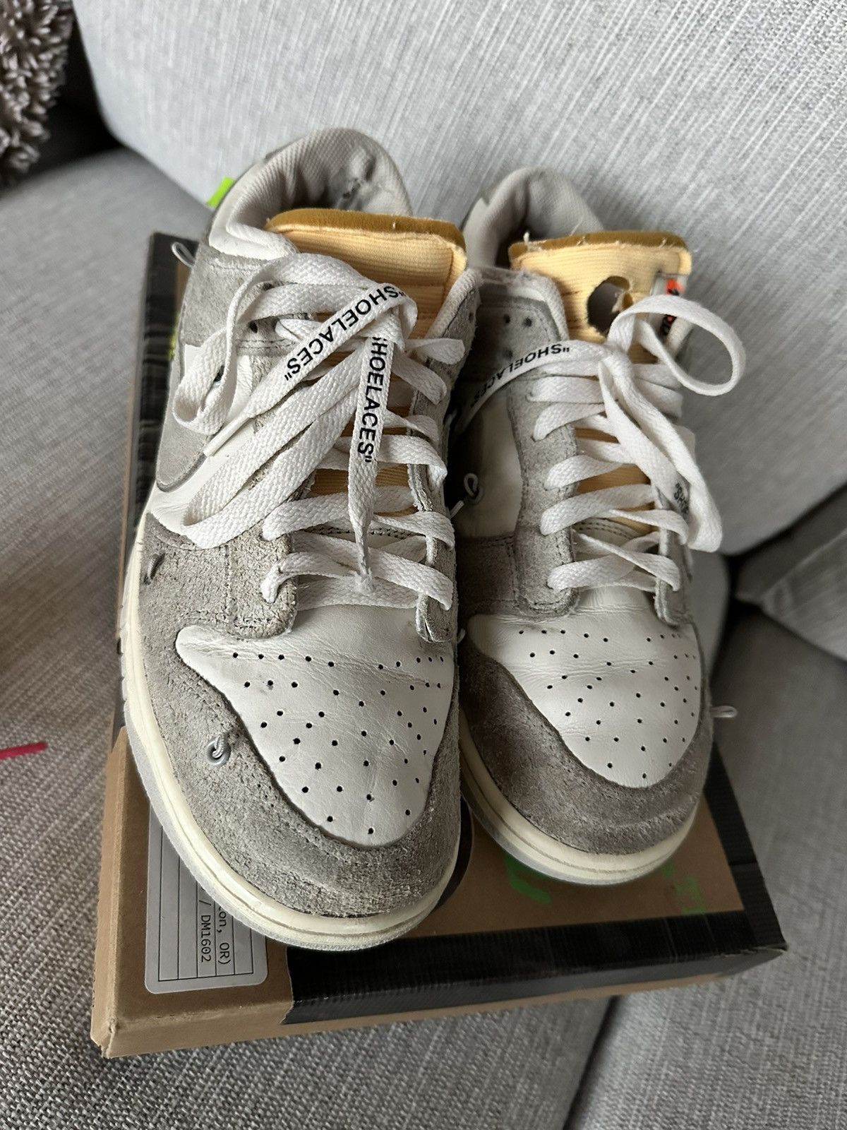 Nike × Off-White Nike Off White Dunk Low 'lot 17' Size US 10.5 / EU 43-44 - 4 Thumbnail