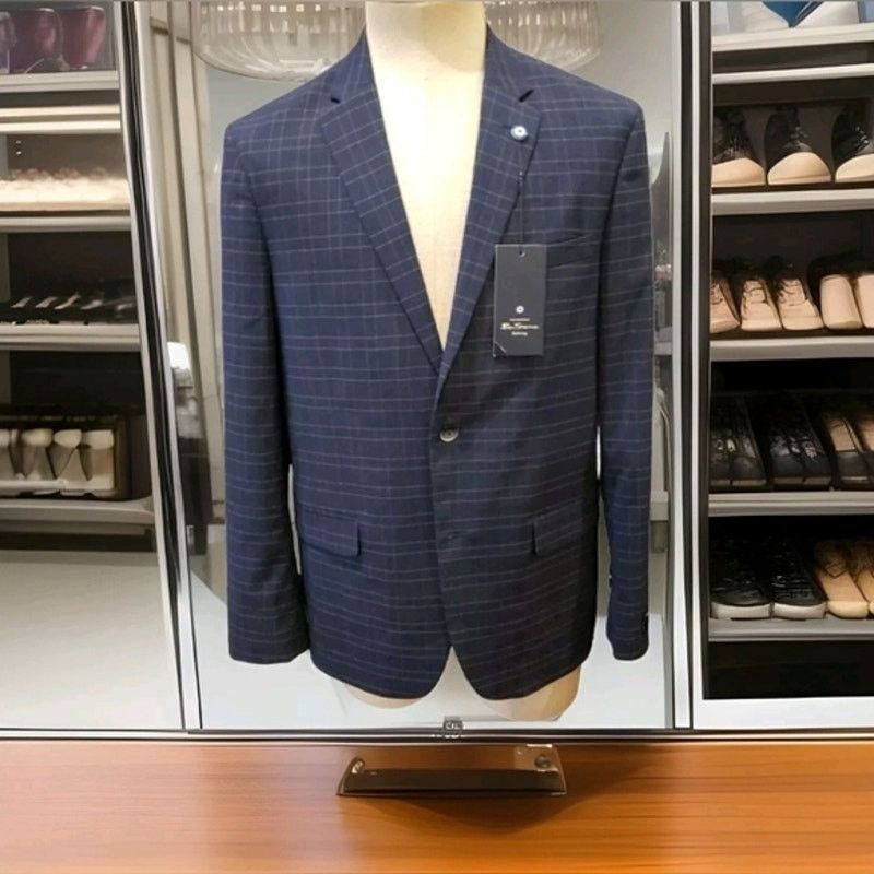 Ben Sherman NEW Ben Sherman Men's Blue Blazer Sportcoat Jacket Size 40R Size 40R - 1 Thumbnail