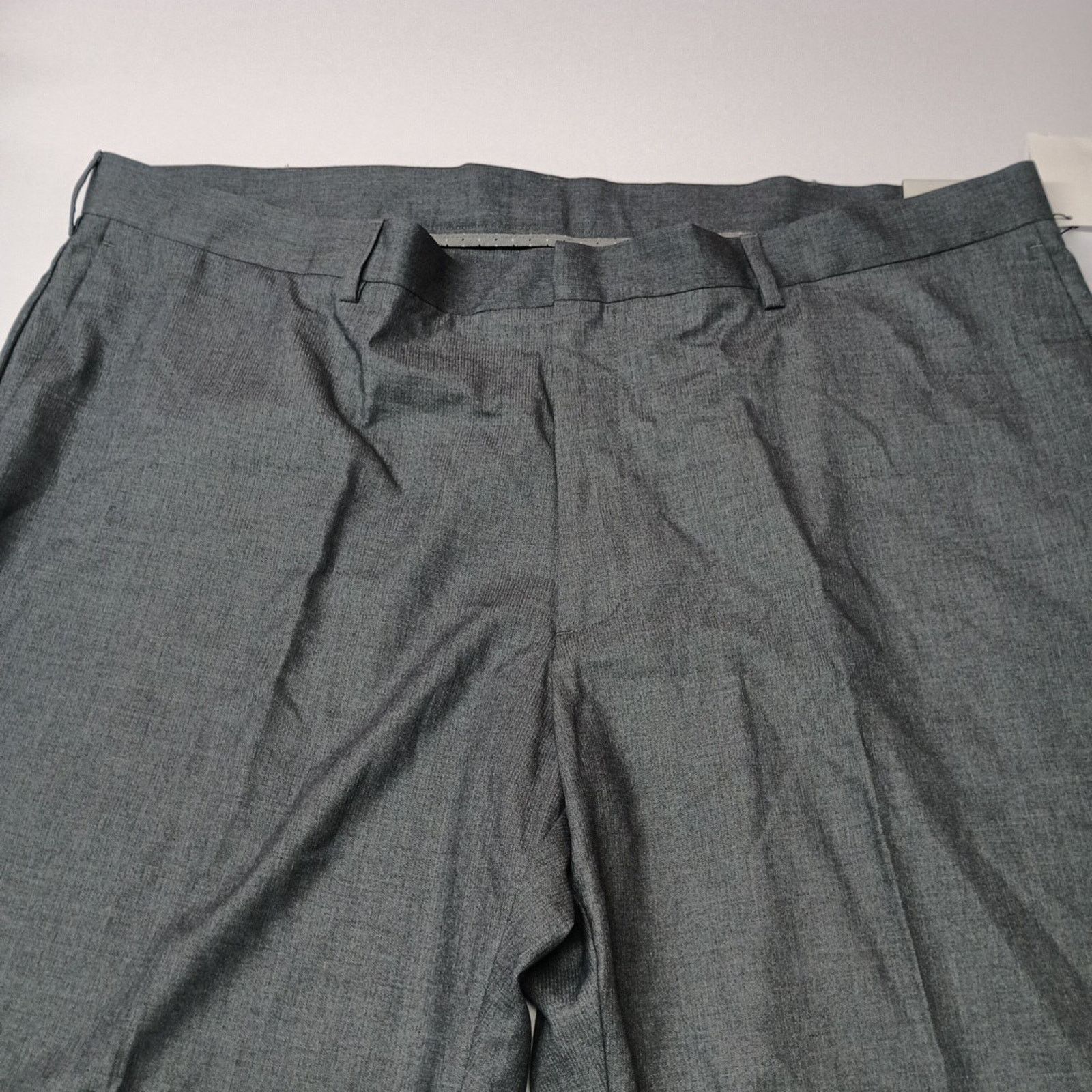 Perry Ellis Perry Ellis Portfolio Premilux Dress Pant Men's 44x30 Gray Size US 44 / EU 60 - 4 Thumbnail