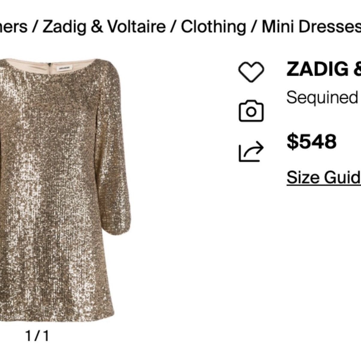 Zadig & Voltaire Zadig and Voltaire God Sequin Mini Dress Size M / US 6-8 / IT 42-44 - 2 Thumbnail