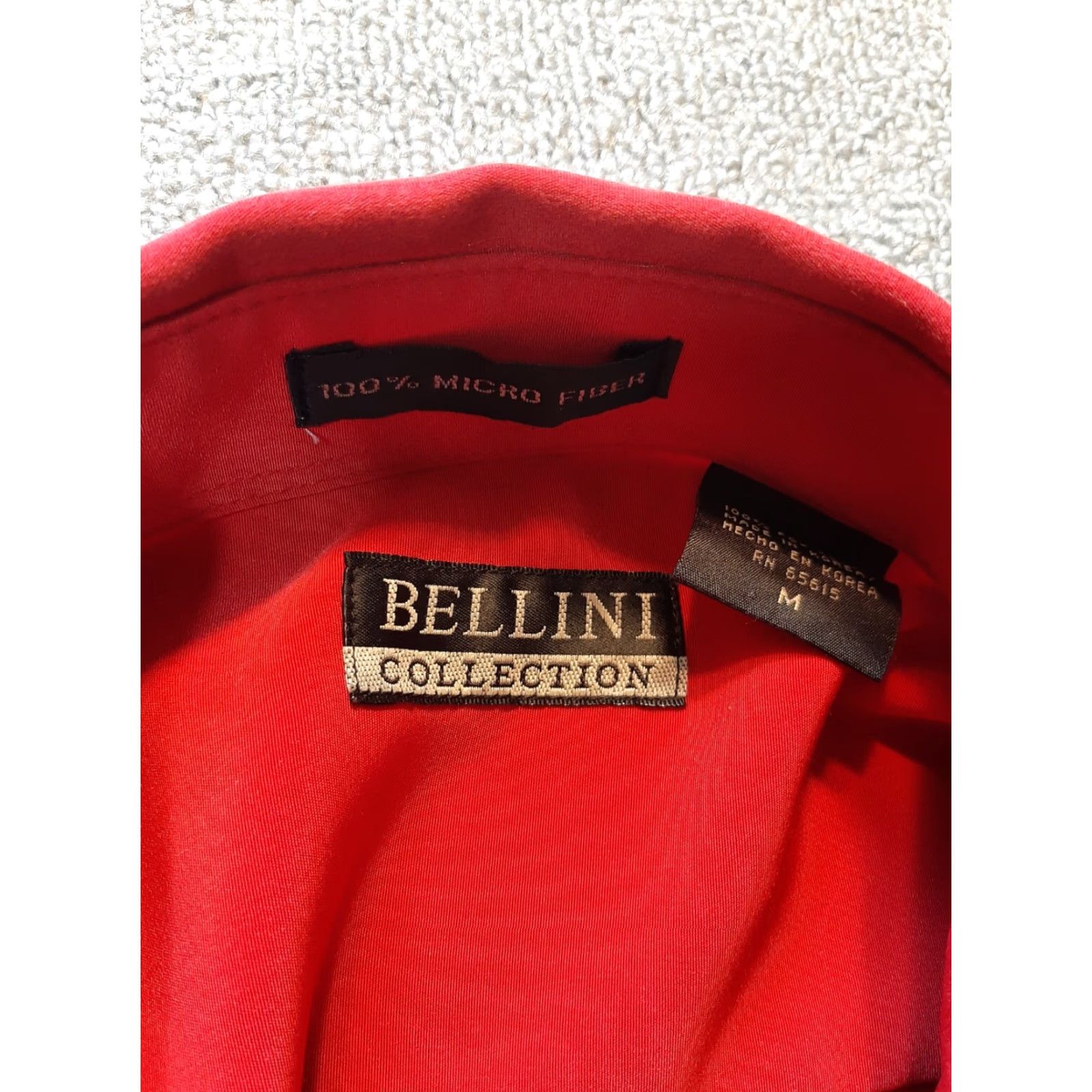 Vintage Bellini Women's Top Button-Down Red Long Sleeve Collared Shirt M Medium Womens Size M / US 6-8 / IT 42-44 - 3 Thumbnail