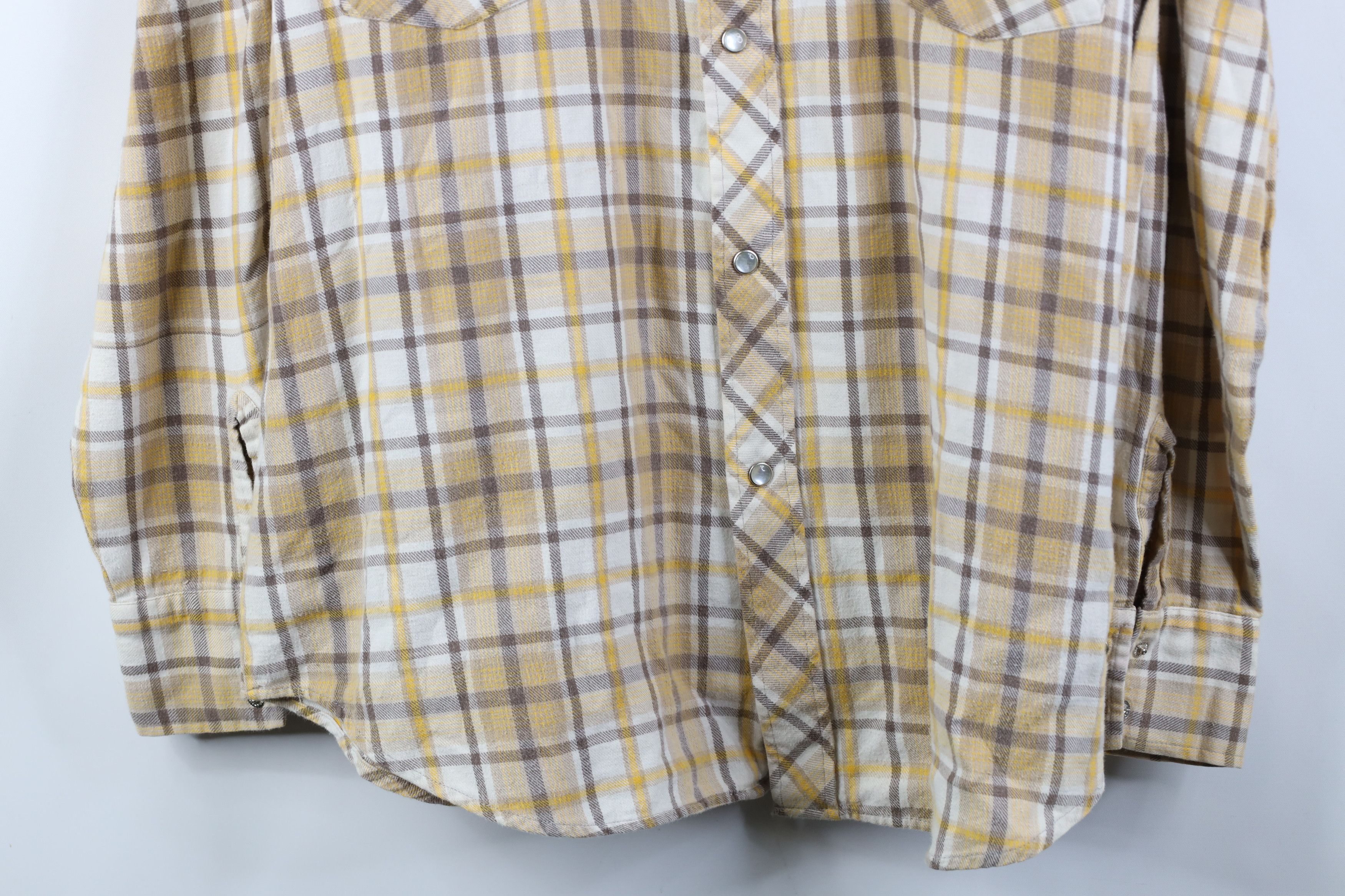 Vintage Vintage 70s Streetwear Western Flannel Snap Button Shirt Size US XL / EU 56 / 4 - 3 Thumbnail
