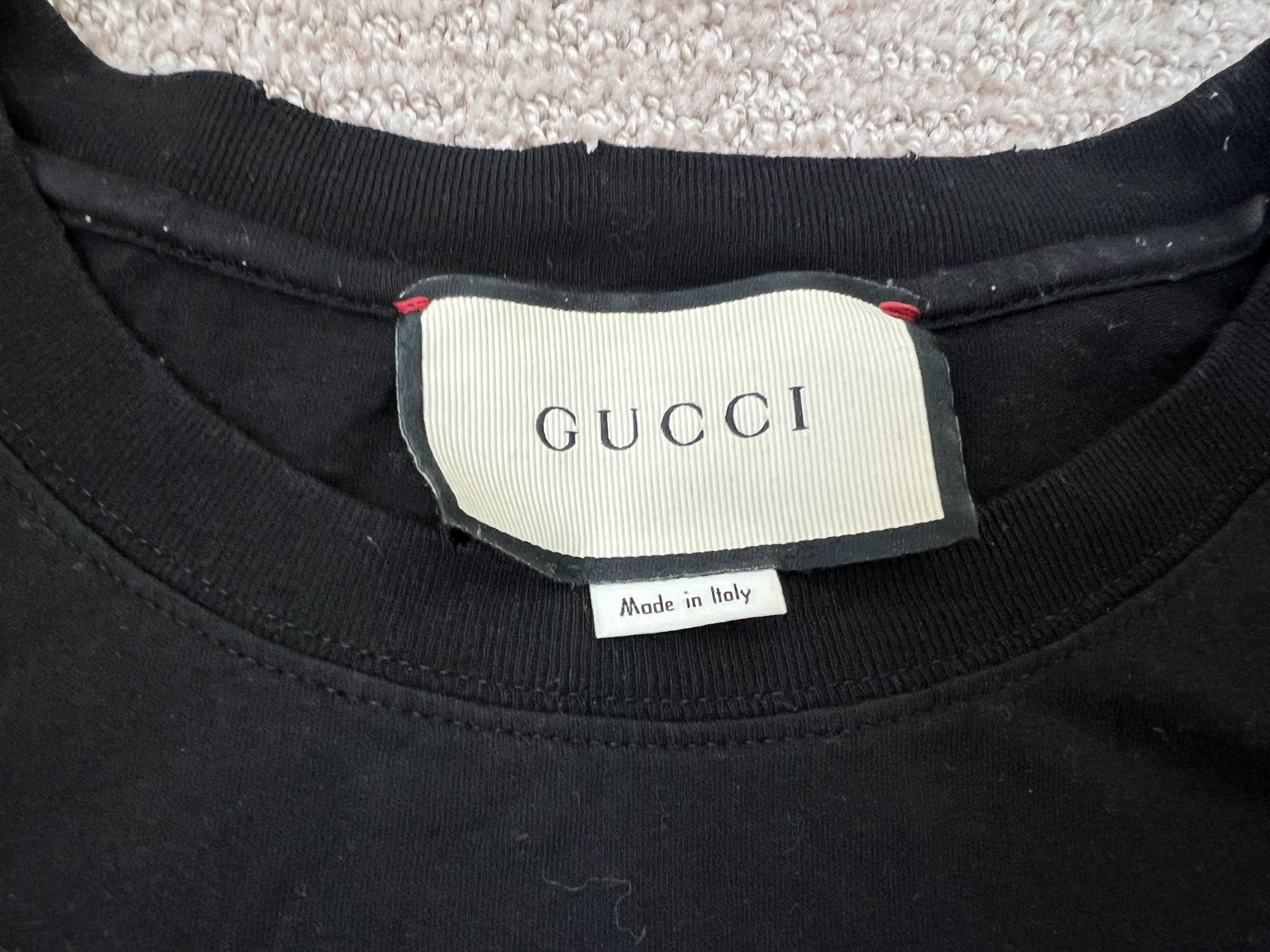 Gucci Gucci Logo Print Black T-Shirt (Size S, Made in Italy) Size US S / EU 44-46 / 1 - 4 Thumbnail
