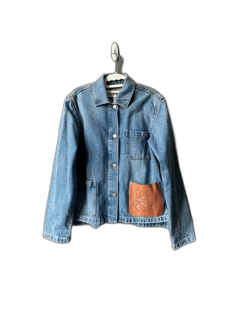 Loewe Loewe Denim Jacket with Pocket Leather Tag Size US M / EU 48-50 / 2 - 1 Thumbnail