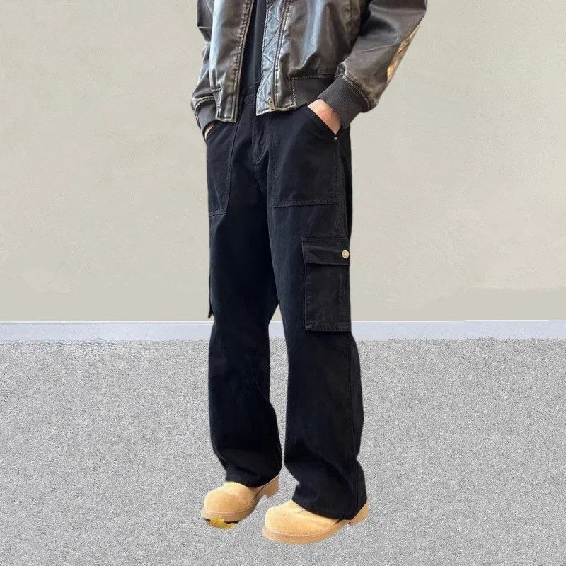 Vintage Y2K Streetwear Black Casual Baggy Cargo Jeans Size US 30 / EU 46 - 6 Thumbnail