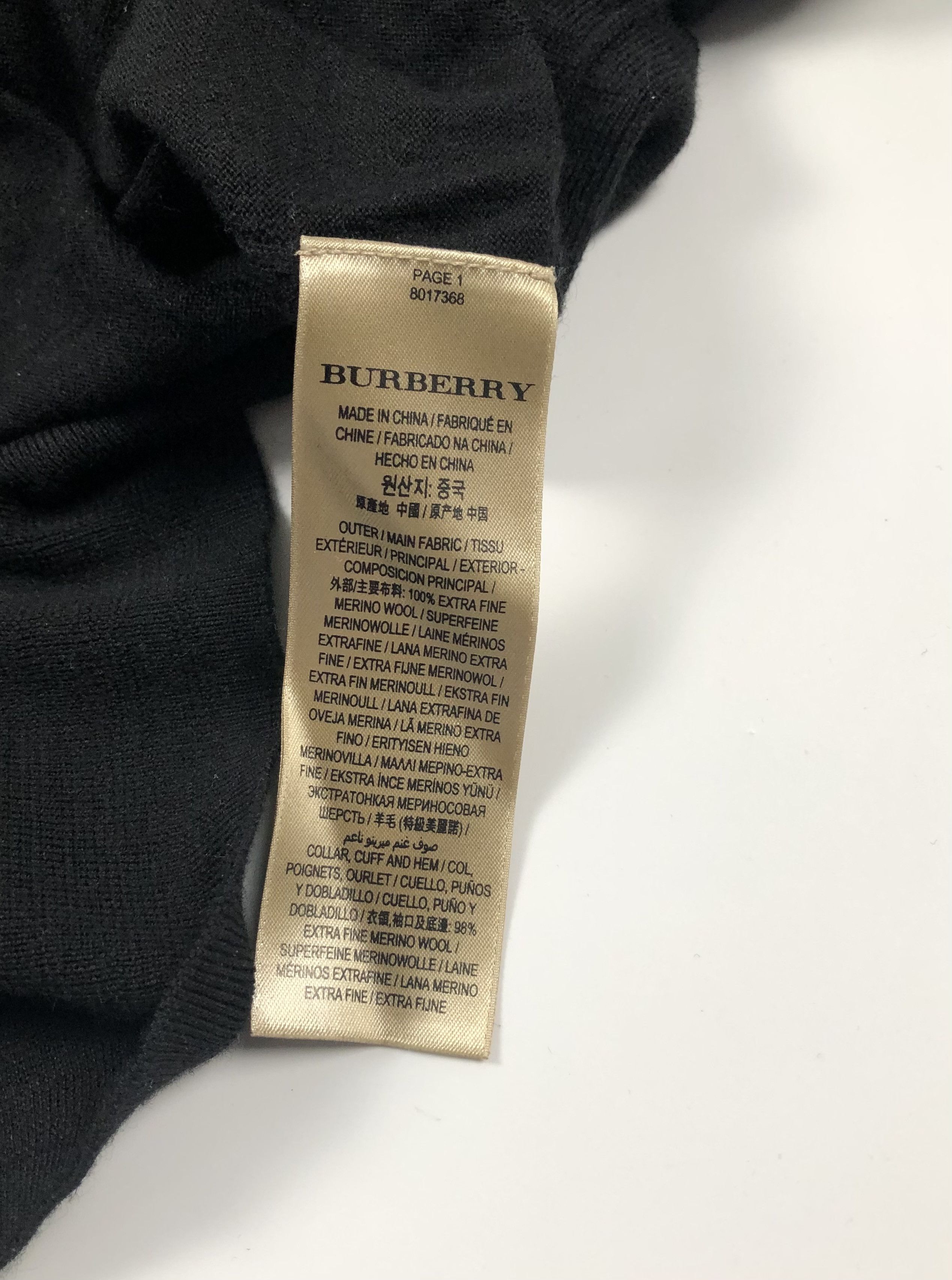Burberry Burberry “Uniform” Merino Wool V-Neck Jumper Size US L / EU 52-54 / 3 - 6 Thumbnail
