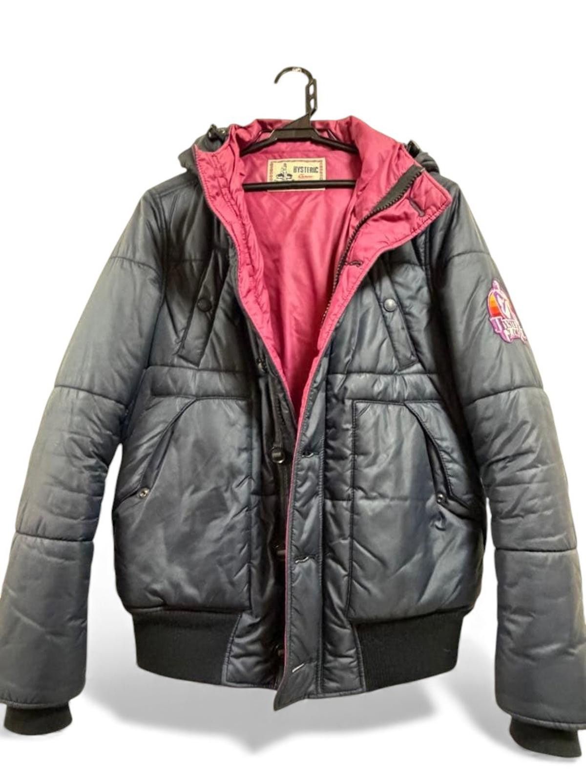 Hysteric Glamour Hysteric Glamour - Navy Blue Hooded Puffer Jacket Burgundy Size US M / EU 48-50 / 2 - 2 Thumbnail