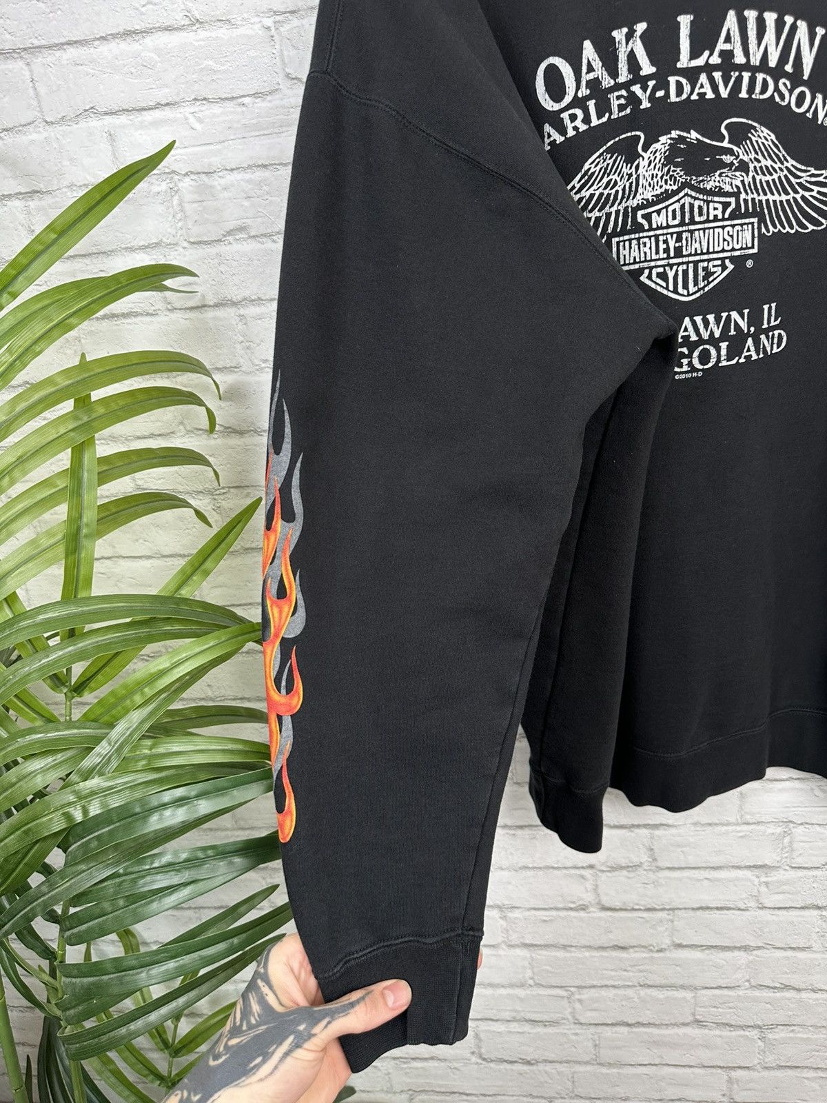 Harley Davidson (XL) SICK FLAMES Harley Davidson Zip Up Hoodie Size US XL / EU 56 / 4 - 15 Thumbnail